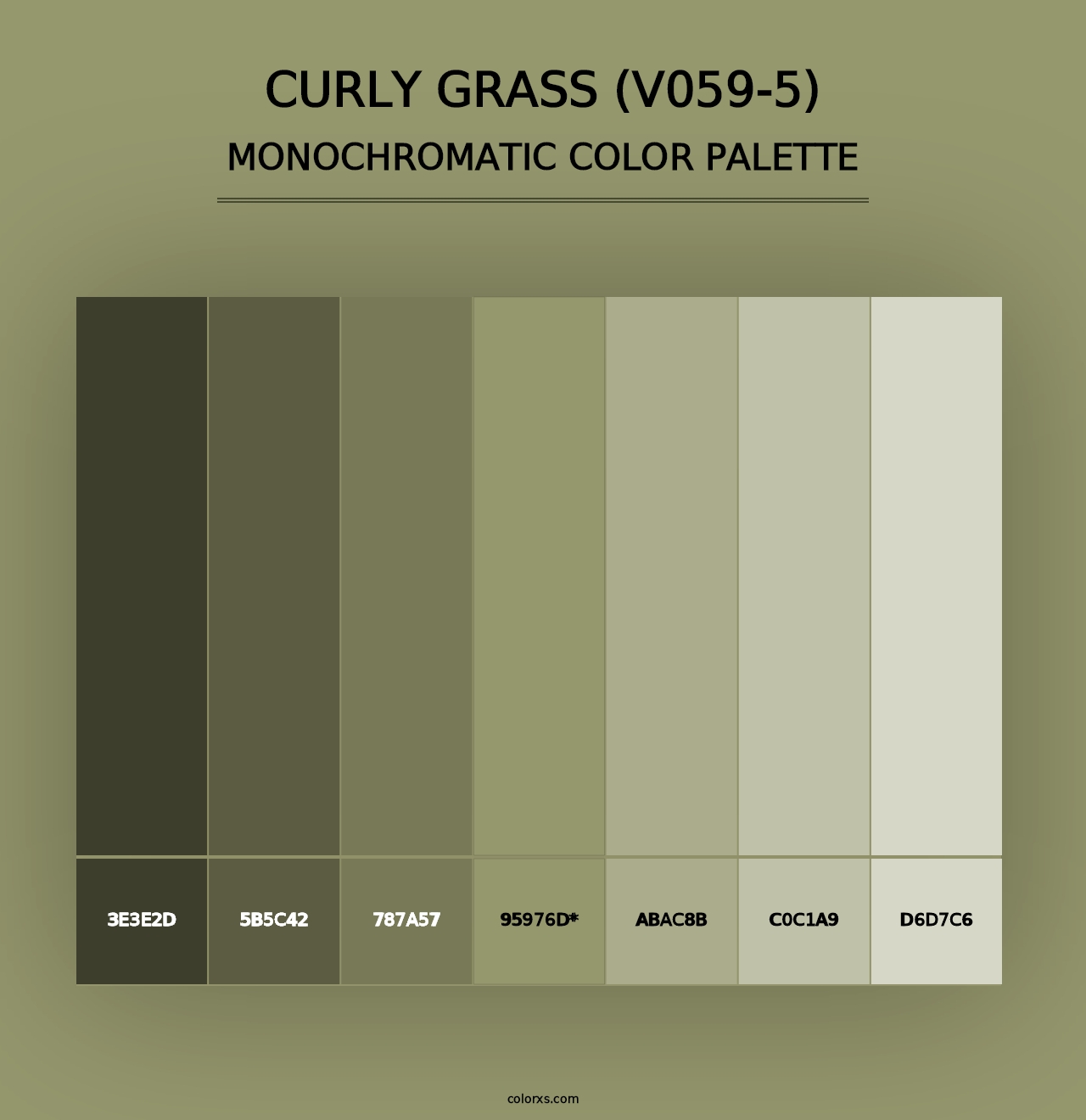 Curly Grass (V059-5) - Monochromatic Color Palette