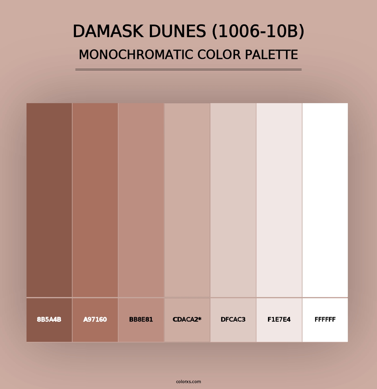 Damask Dunes (1006-10B) - Monochromatic Color Palette