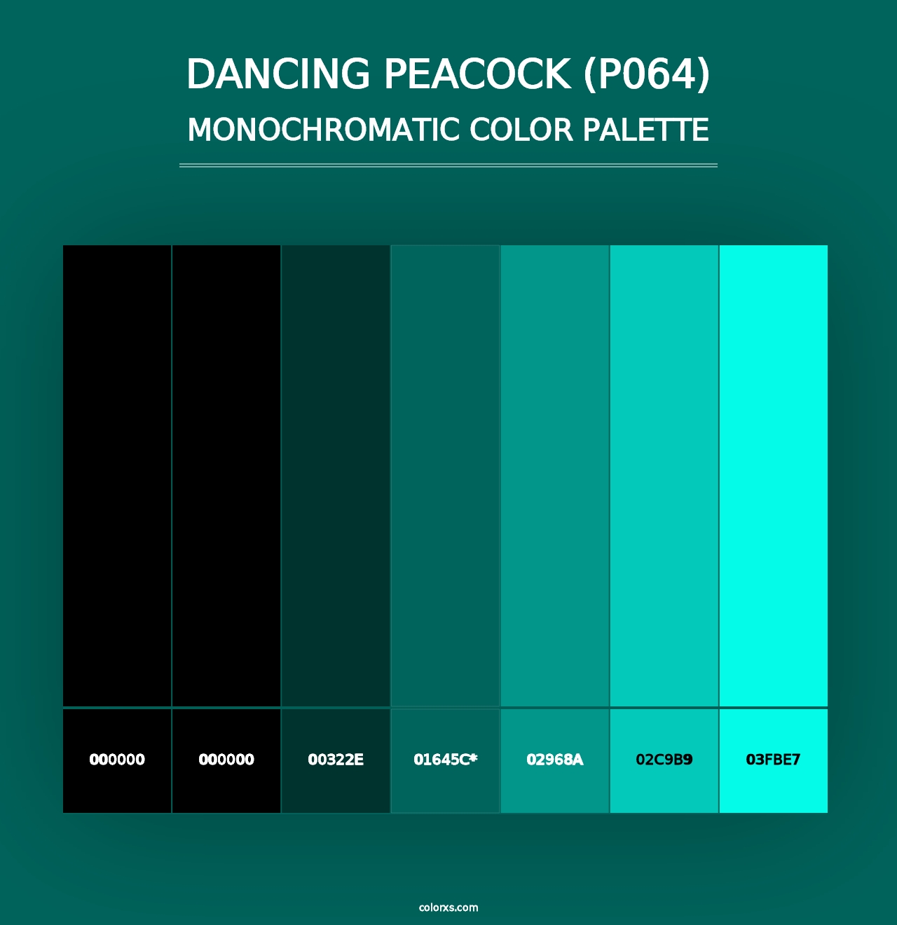 Dancing Peacock (P064) - Monochromatic Color Palette