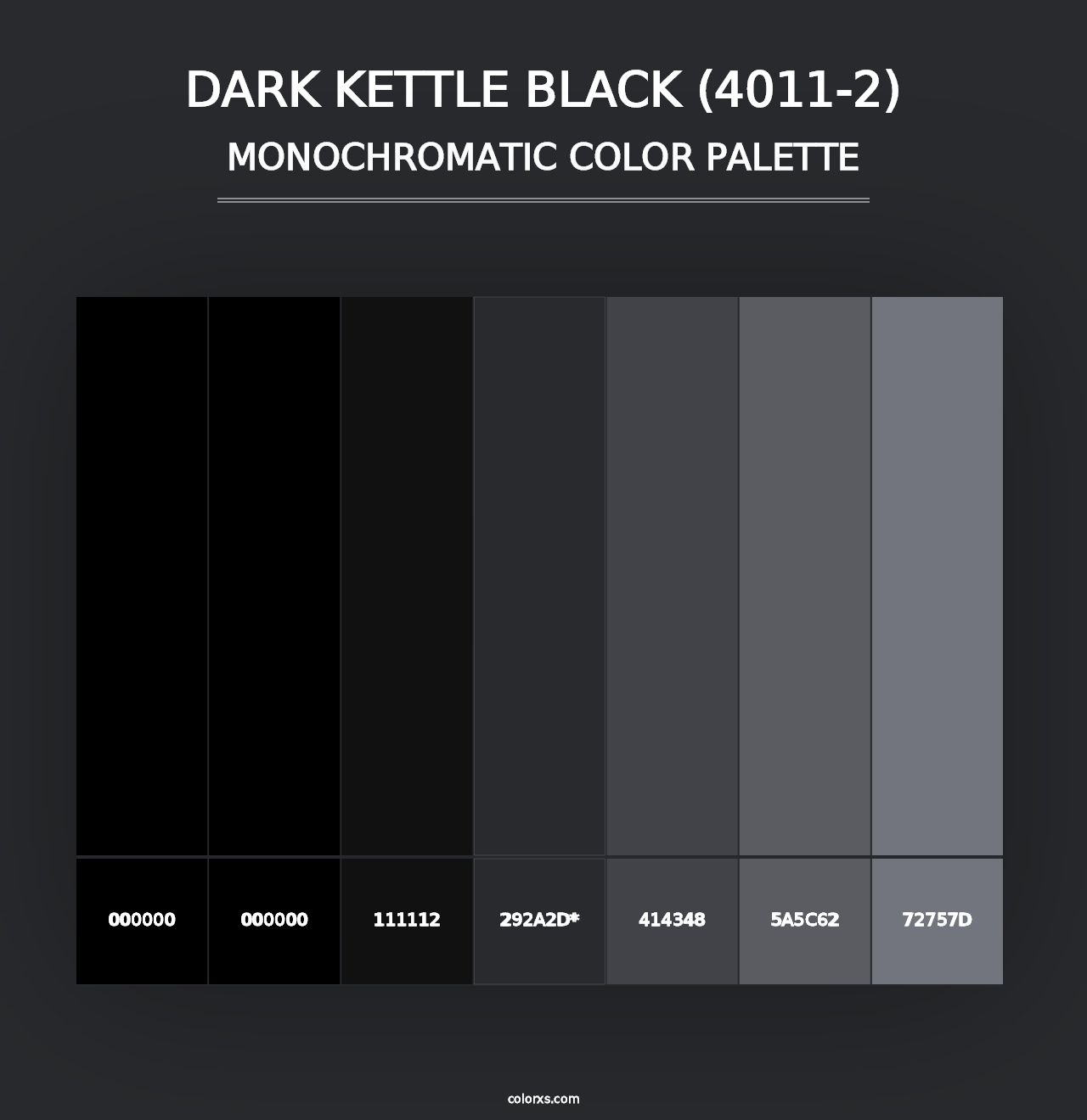 Dark Kettle Black (4011-2) - Monochromatic Color Palette