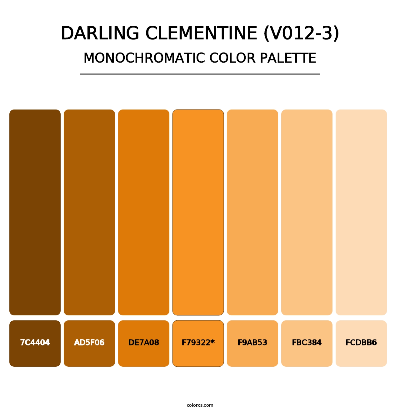 Darling Clementine (V012-3) - Monochromatic Color Palette