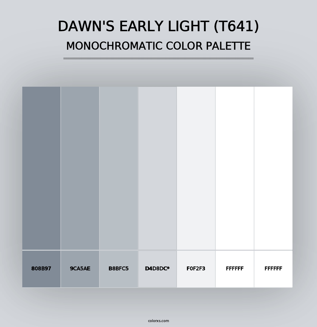 Dawn's Early Light (T641) - Monochromatic Color Palette