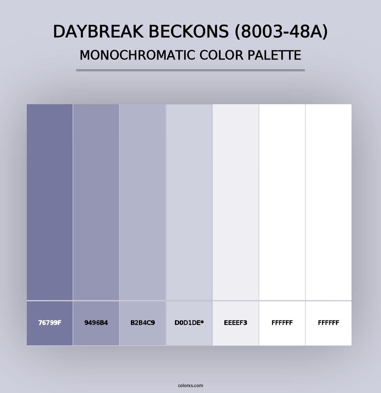 Daybreak Beckons (8003-48A) - Monochromatic Color Palette