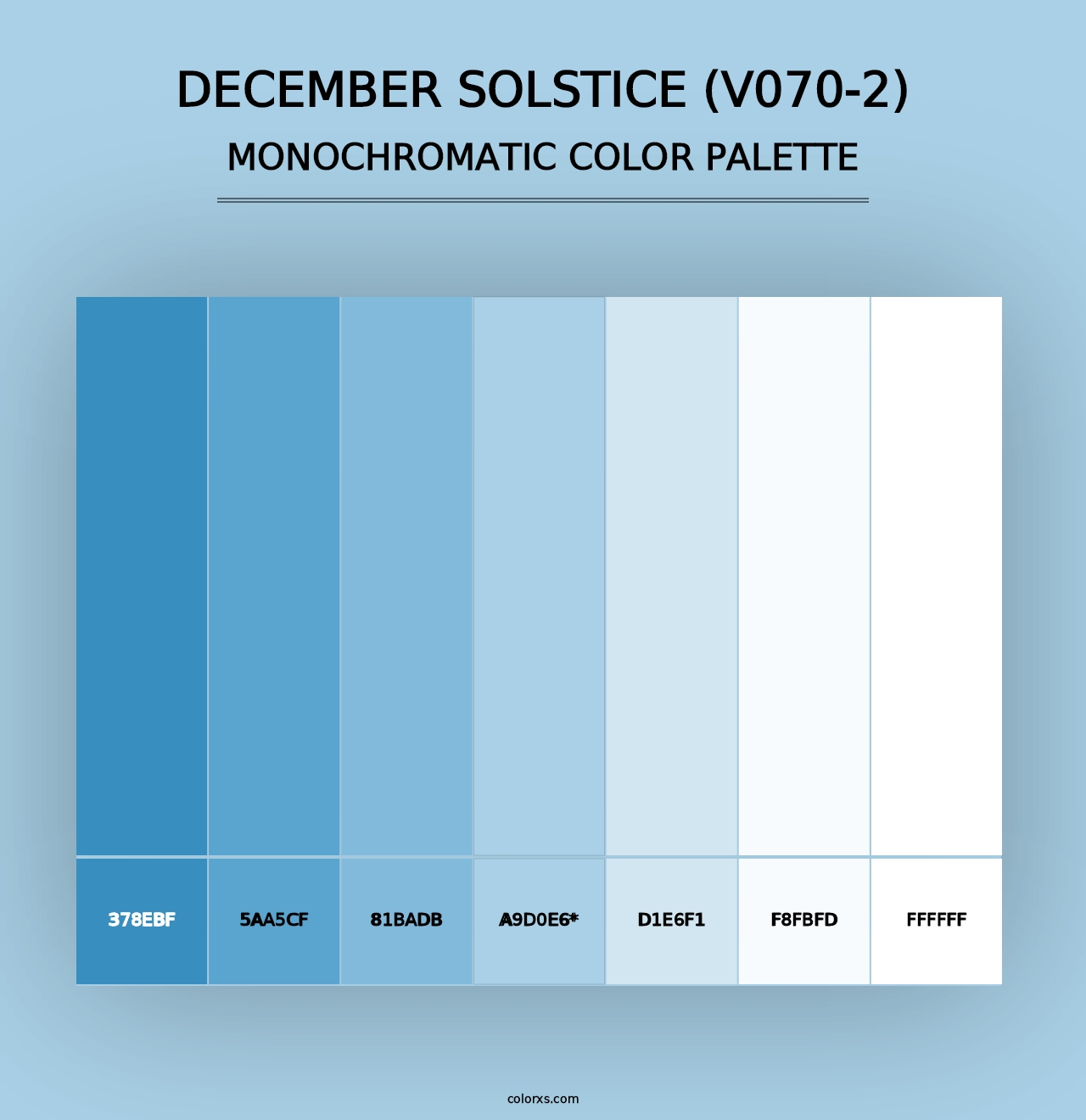 December Solstice (V070-2) - Monochromatic Color Palette