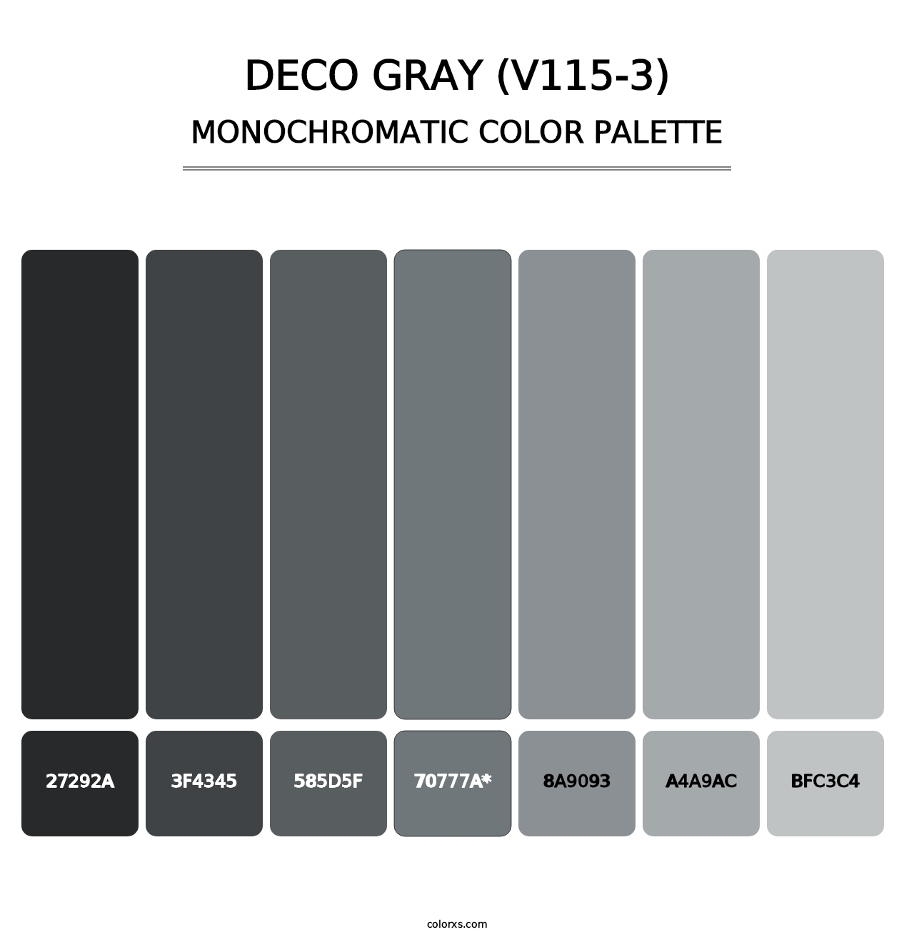 Deco Gray (V115-3) - Monochromatic Color Palette