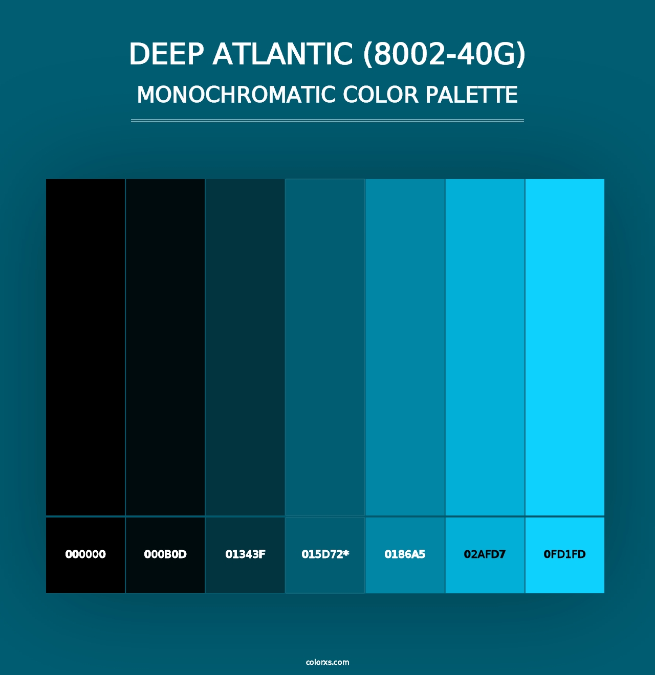 Deep Atlantic (8002-40G) - Monochromatic Color Palette