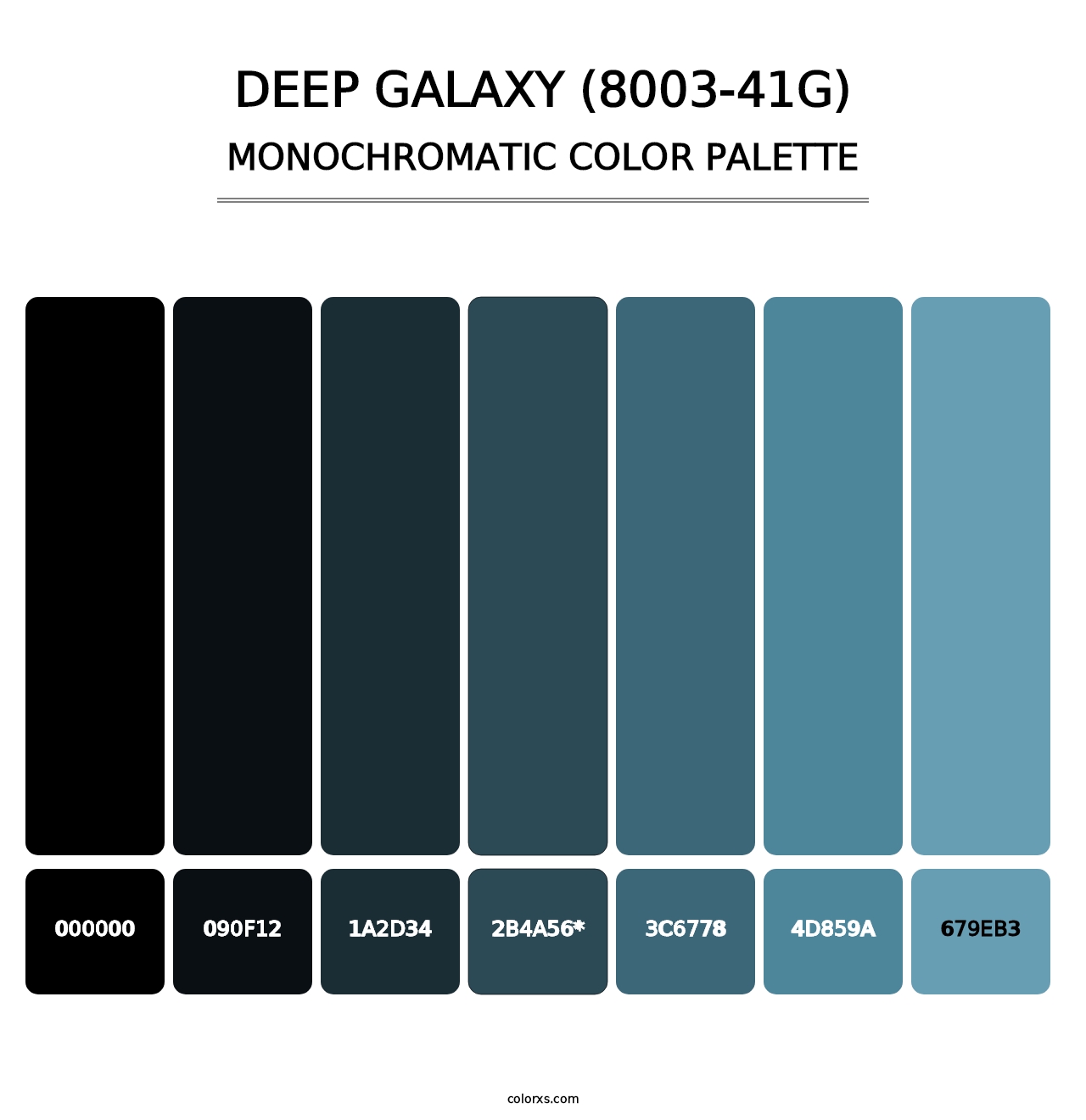 Deep Galaxy (8003-41G) - Monochromatic Color Palette