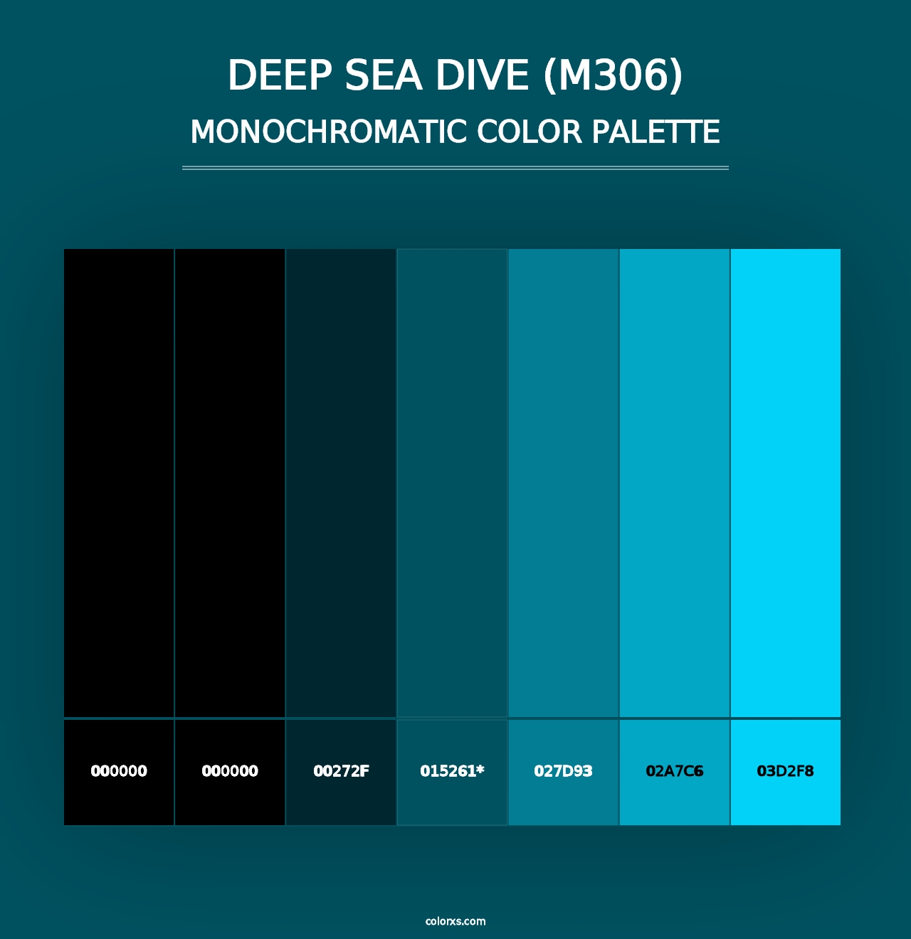 Deep Sea Dive (M306) - Monochromatic Color Palette