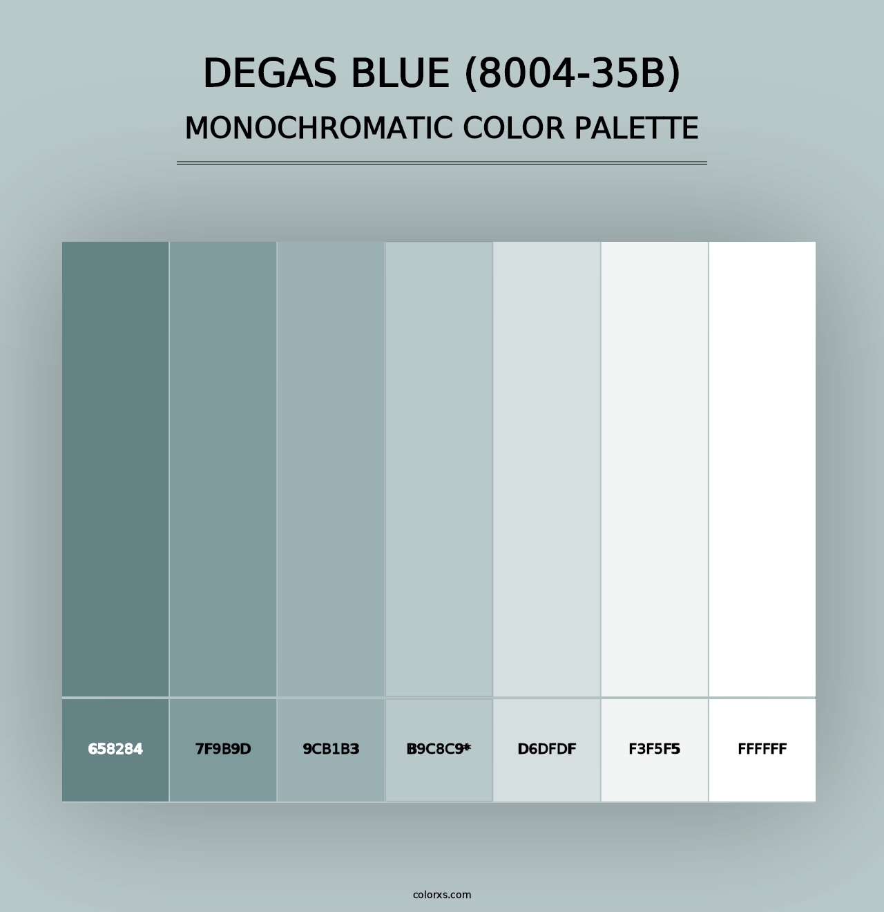 Degas Blue (8004-35B) - Monochromatic Color Palette