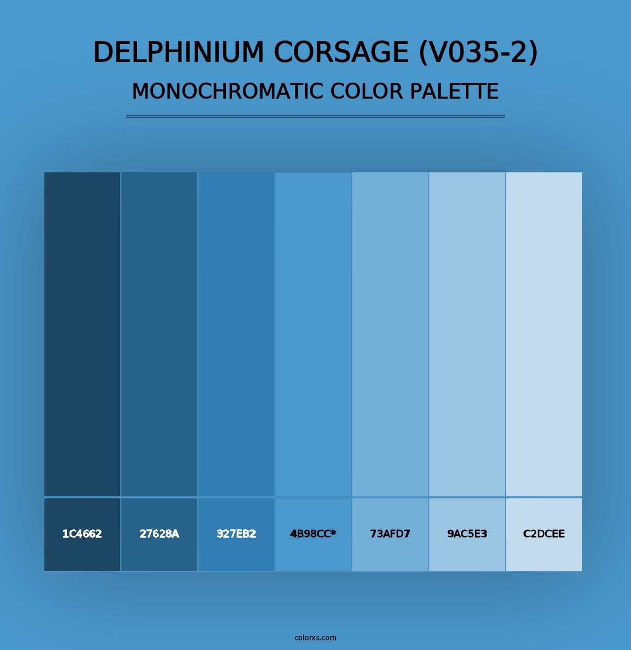 Delphinium Corsage (V035-2) - Monochromatic Color Palette