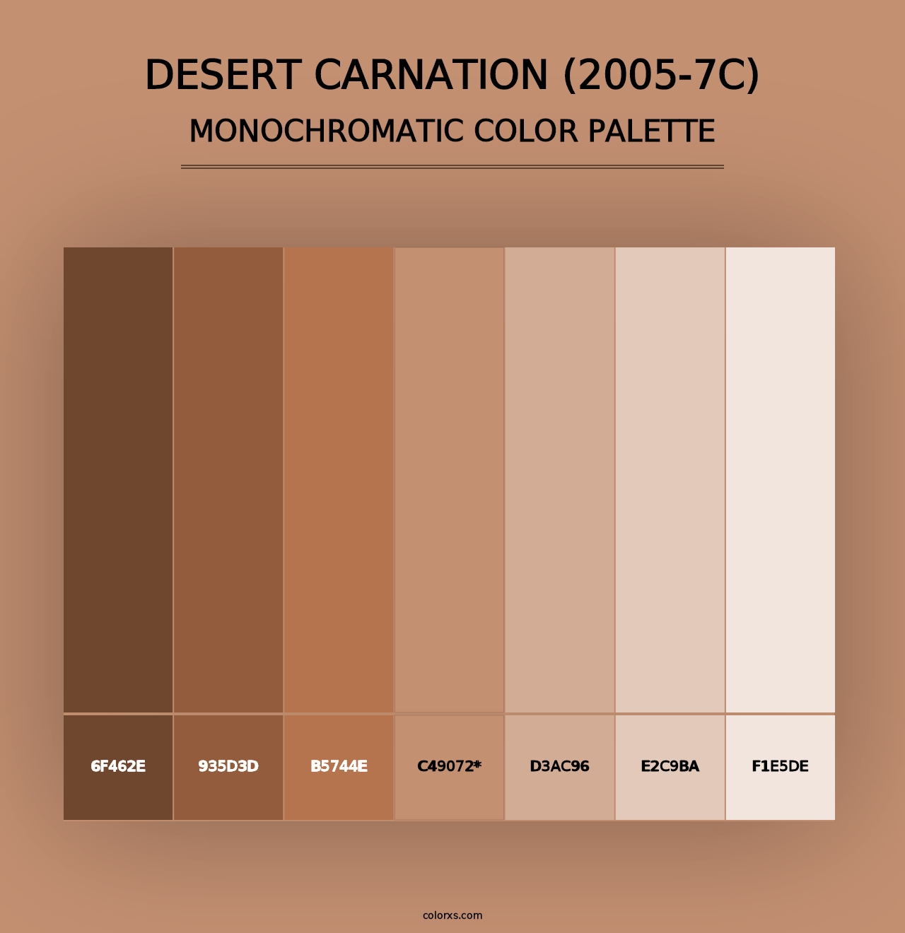 Desert Carnation (2005-7C) - Monochromatic Color Palette