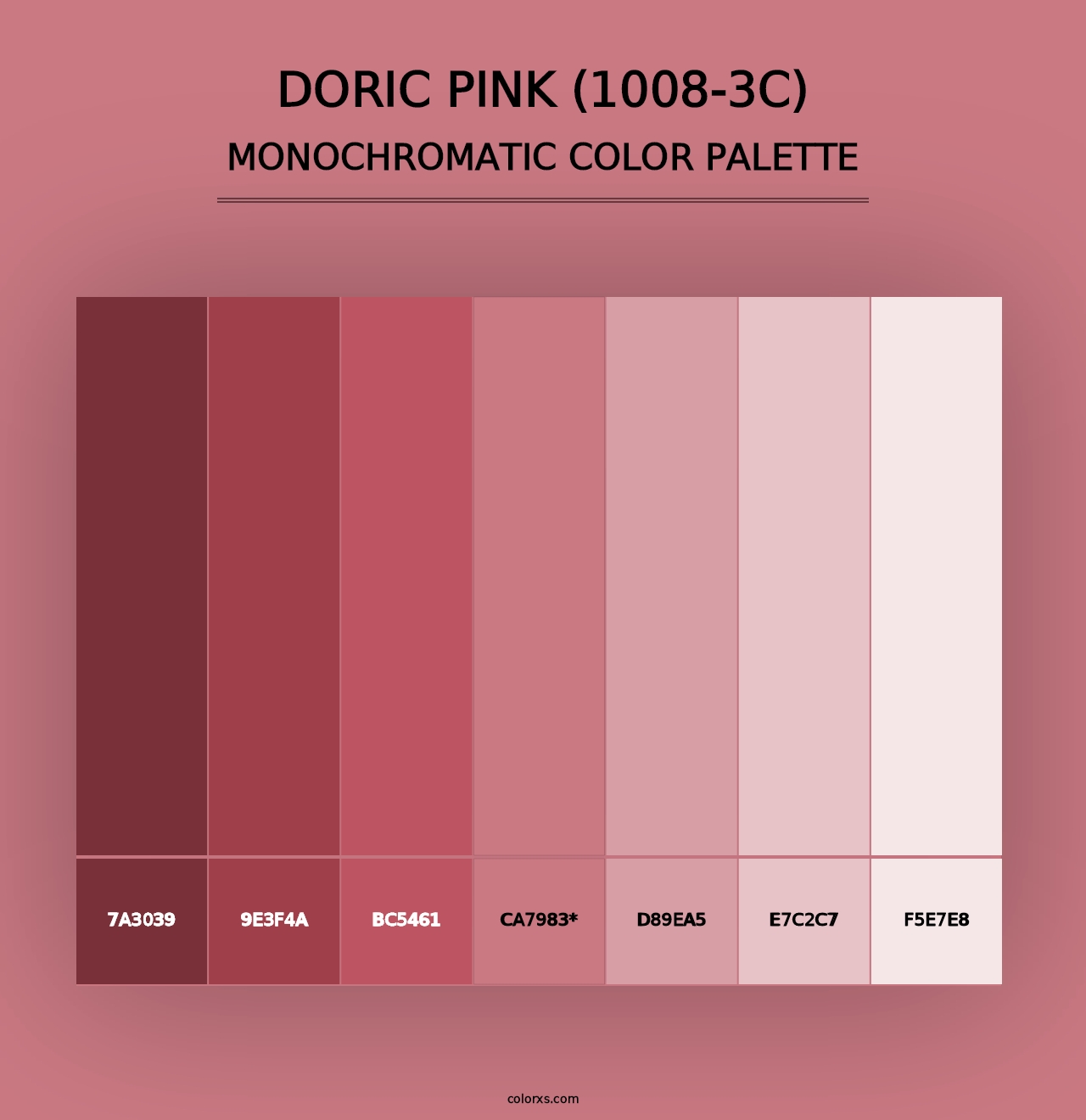 Doric Pink (1008-3C) - Monochromatic Color Palette