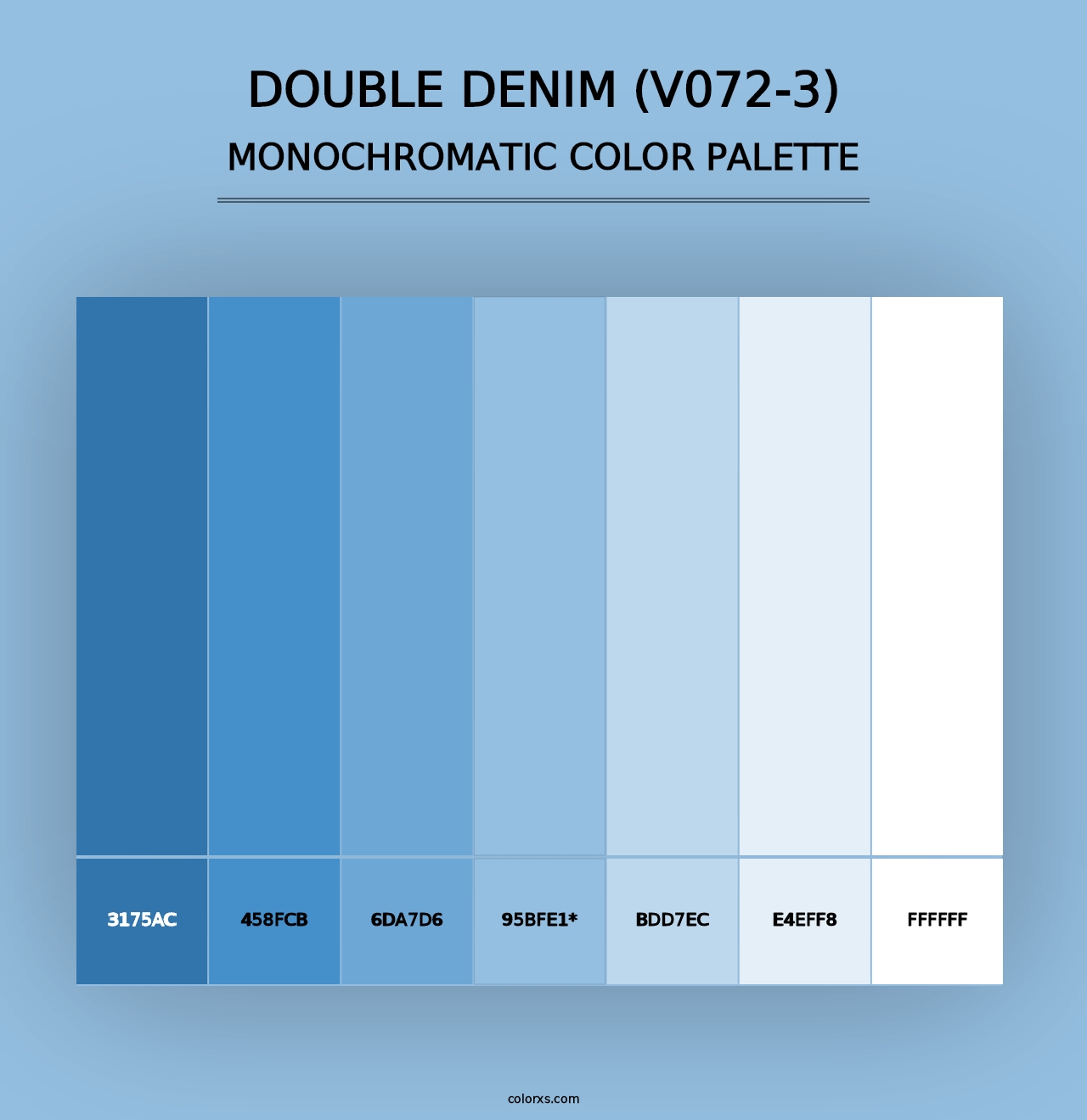 Double Denim (V072-3) - Monochromatic Color Palette