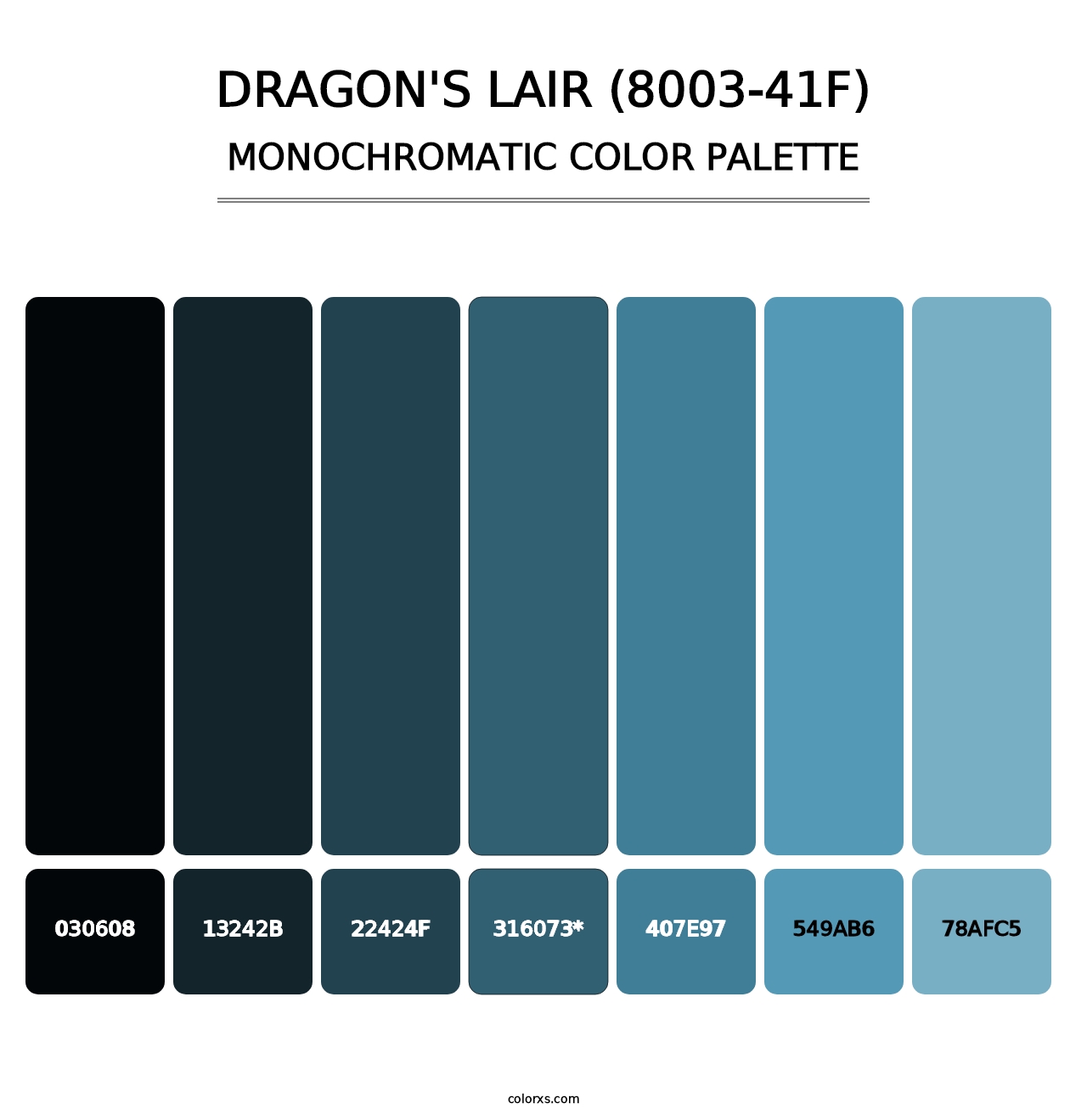 Dragon's Lair (8003-41F) - Monochromatic Color Palette