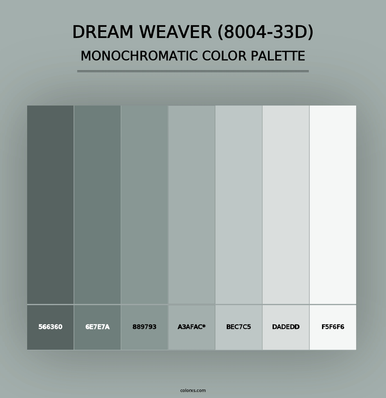 Dream Weaver (8004-33D) - Monochromatic Color Palette