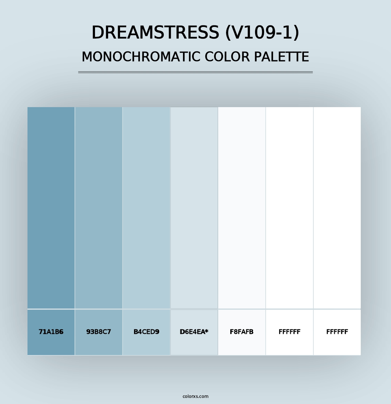 Dreamstress (V109-1) - Monochromatic Color Palette