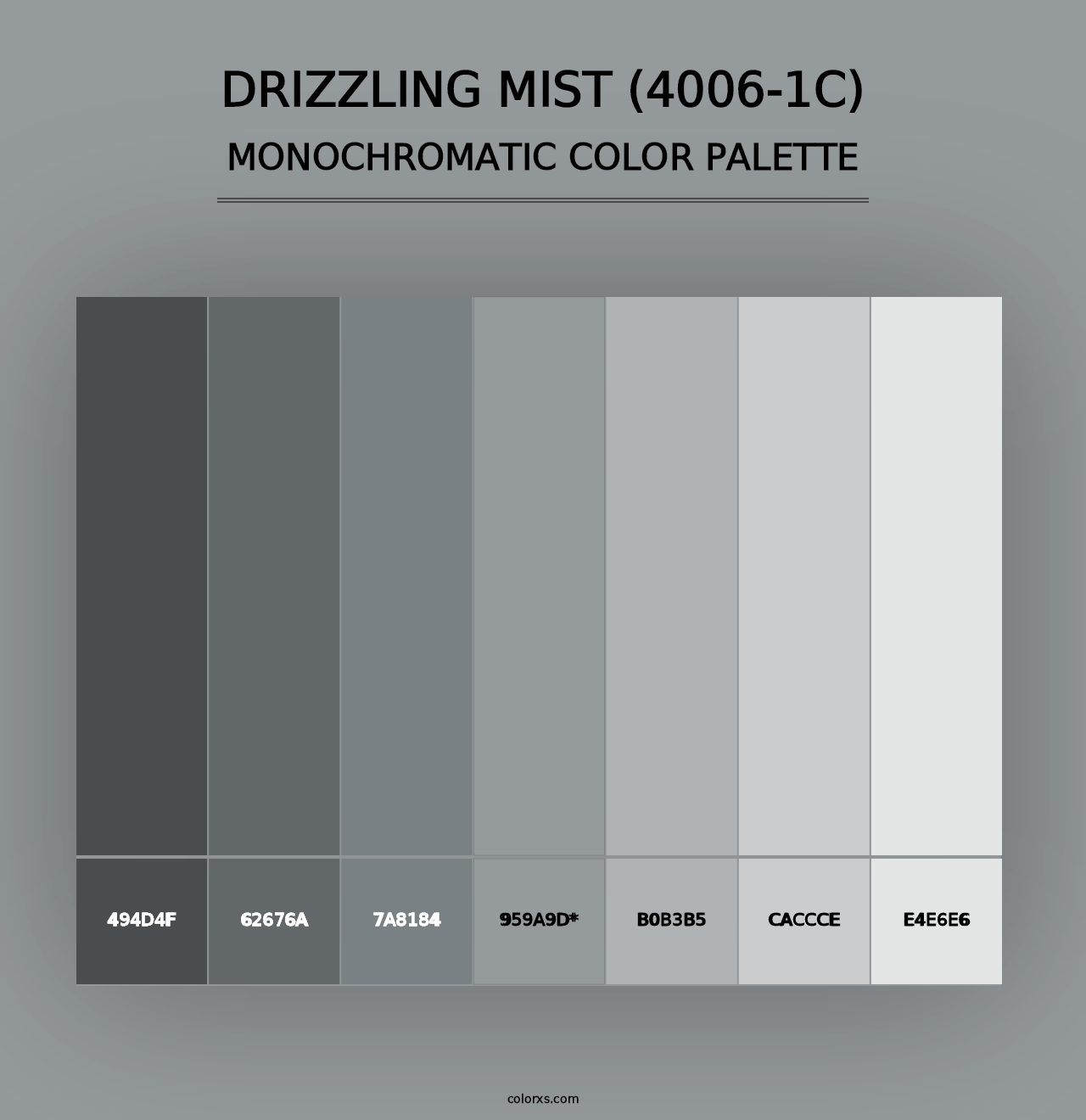 Drizzling Mist (4006-1C) - Monochromatic Color Palette