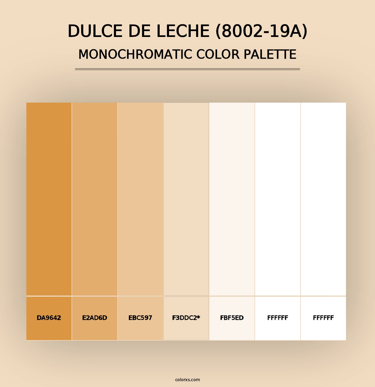 Dulce de Leche (8002-19A) - Monochromatic Color Palette