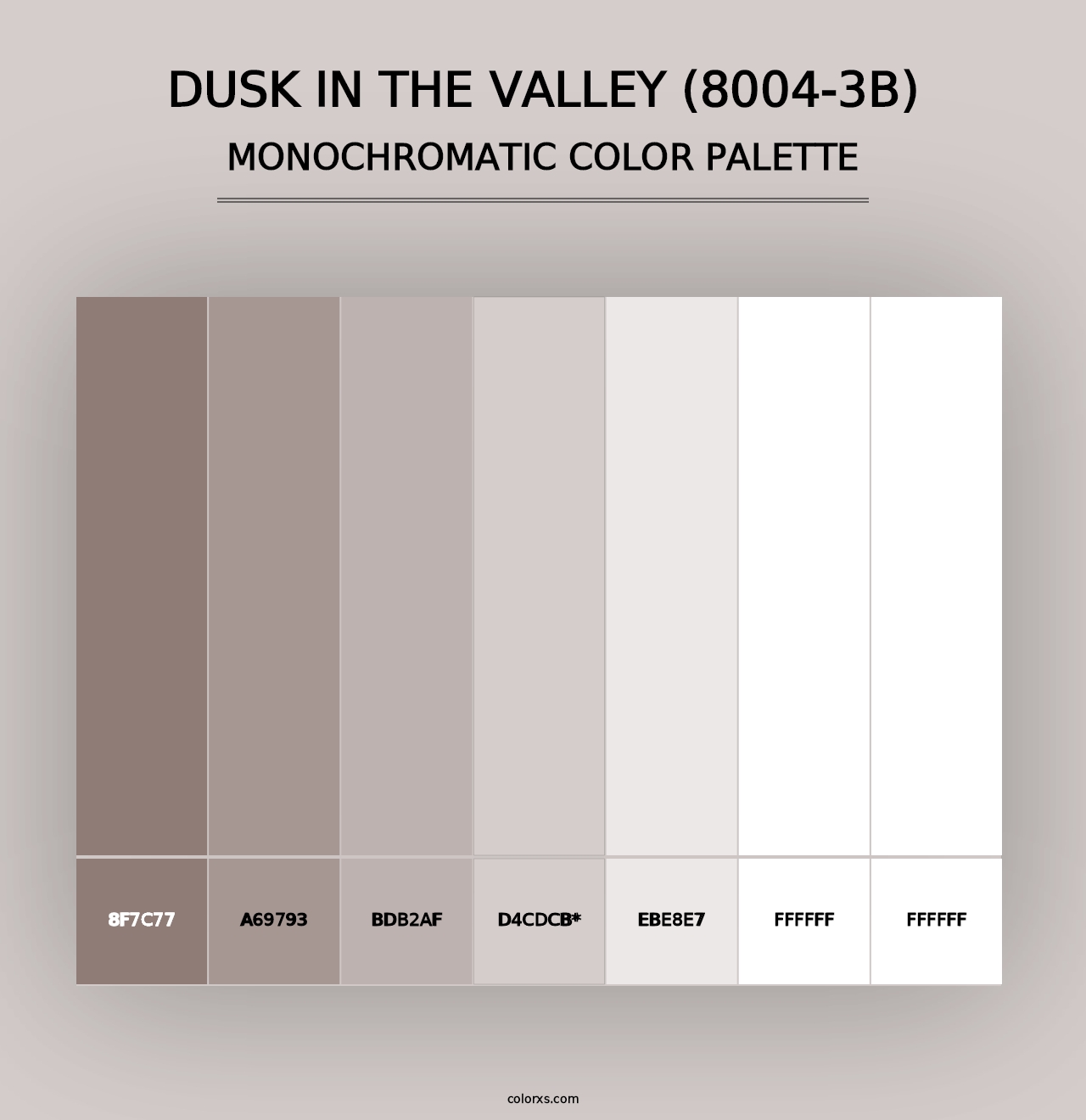 Dusk in the Valley (8004-3B) - Monochromatic Color Palette