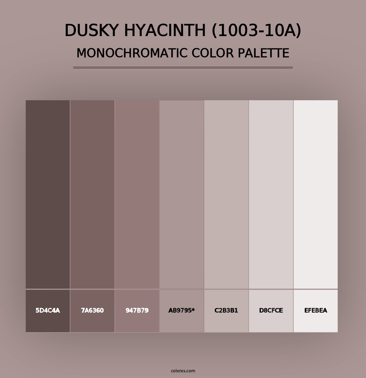 Dusky Hyacinth (1003-10A) - Monochromatic Color Palette