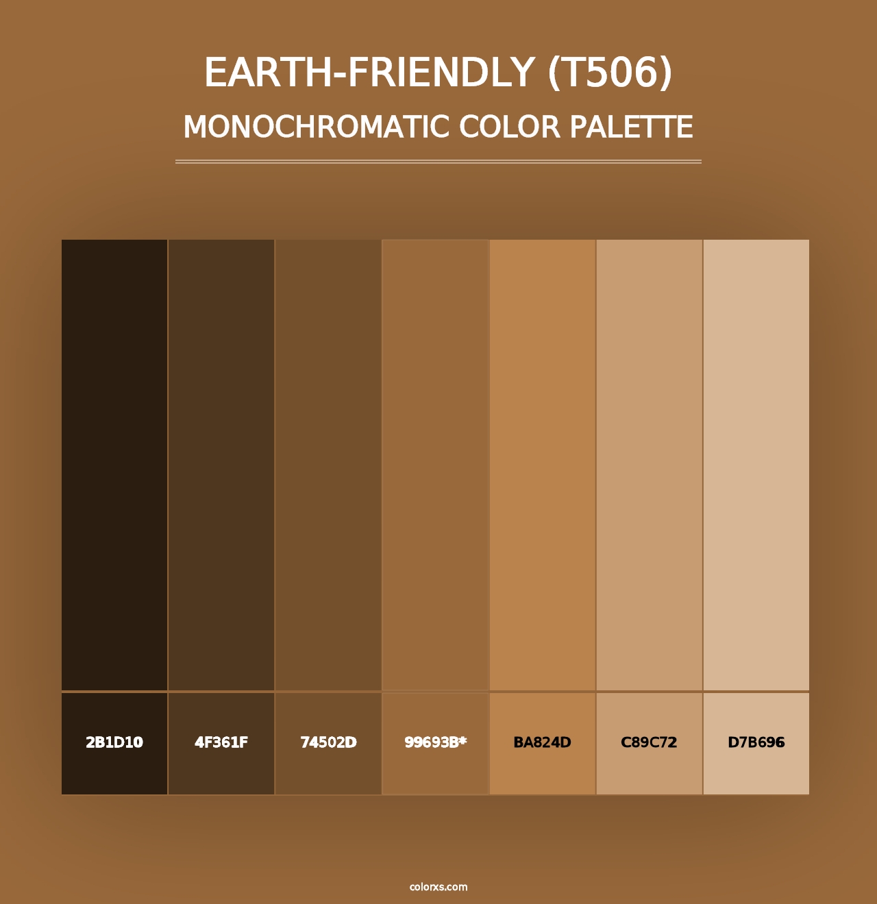 Earth-Friendly (T506) - Monochromatic Color Palette