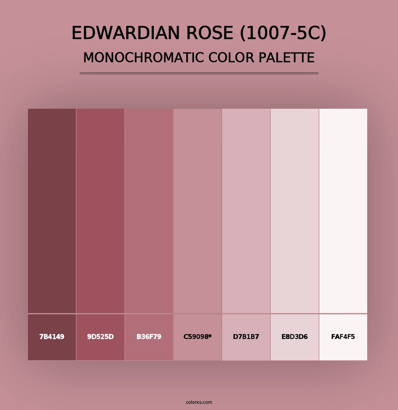 Edwardian Rose (1007-5C) - Monochromatic Color Palette