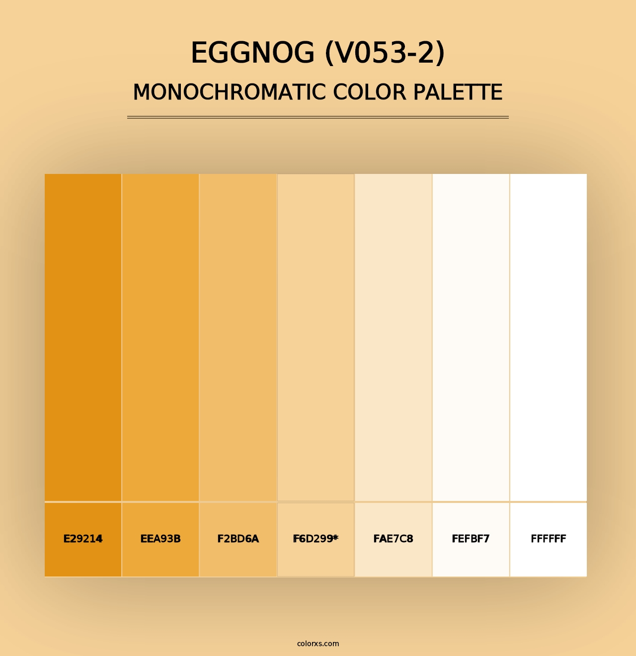 Eggnog (V053-2) - Monochromatic Color Palette