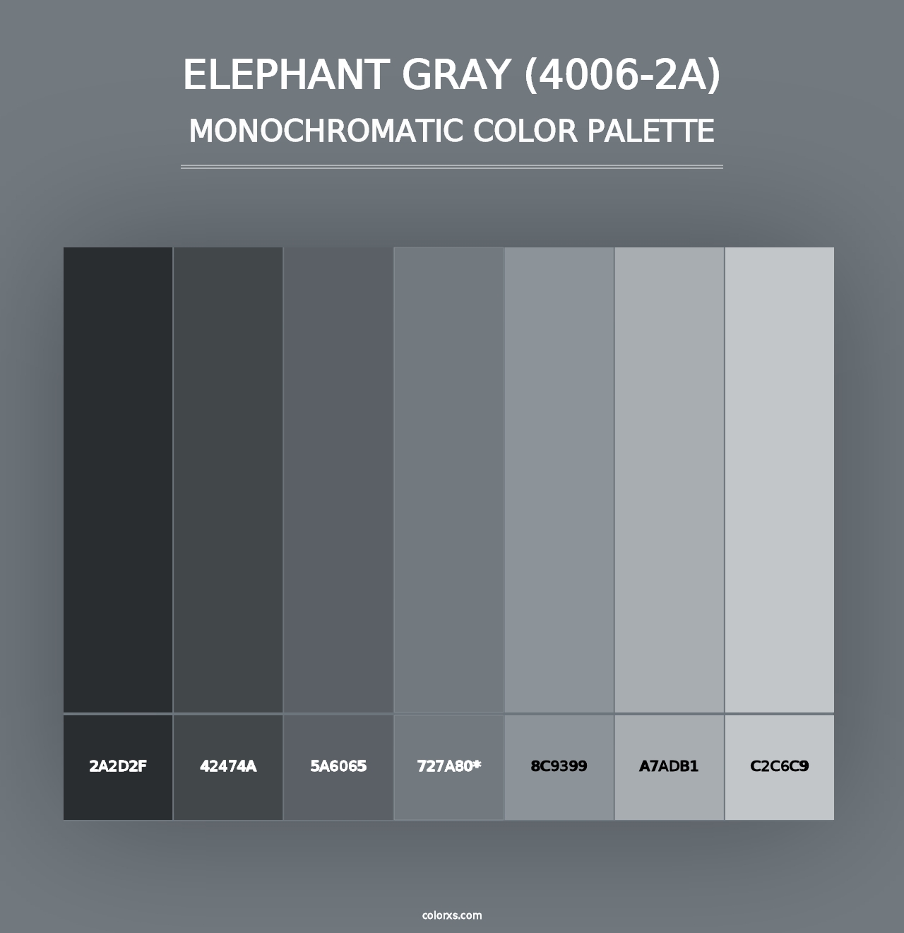 Elephant Gray (4006-2A) - Monochromatic Color Palette