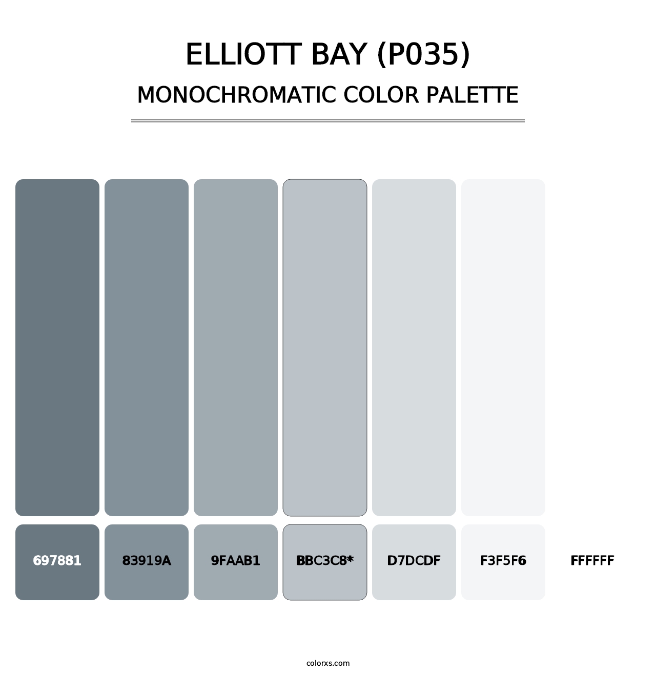 Elliott Bay (P035) - Monochromatic Color Palette