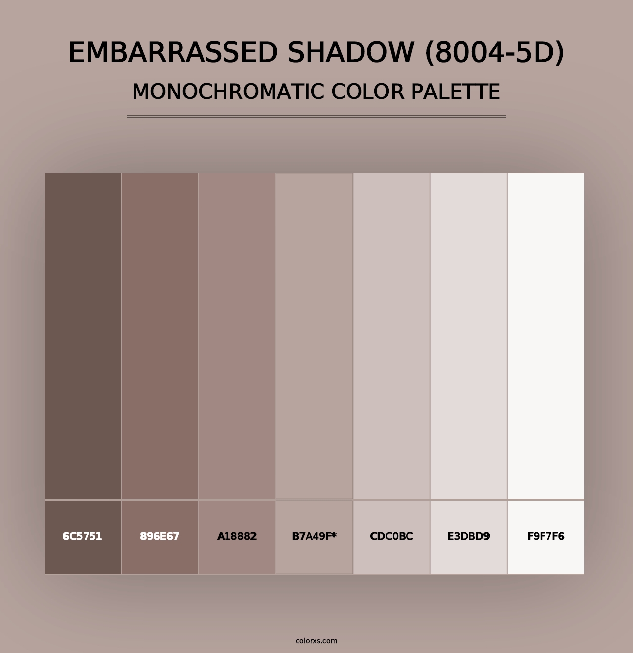 Embarrassed Shadow (8004-5D) - Monochromatic Color Palette