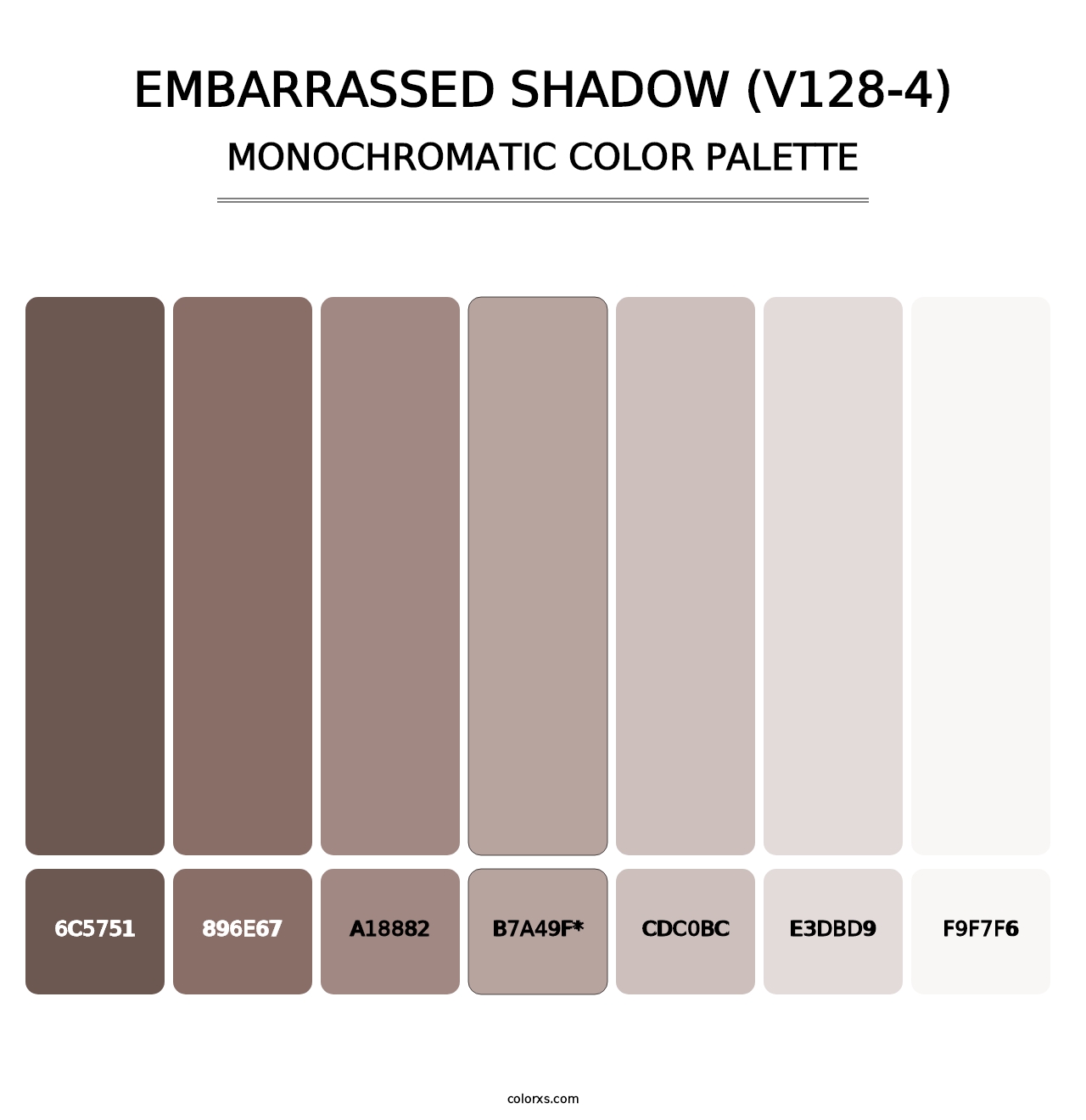 Embarrassed Shadow (V128-4) - Monochromatic Color Palette