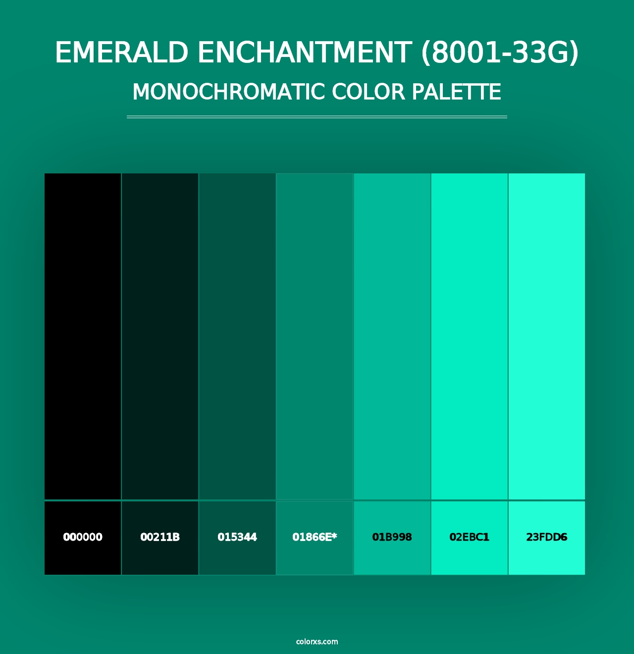 Emerald Enchantment (8001-33G) - Monochromatic Color Palette