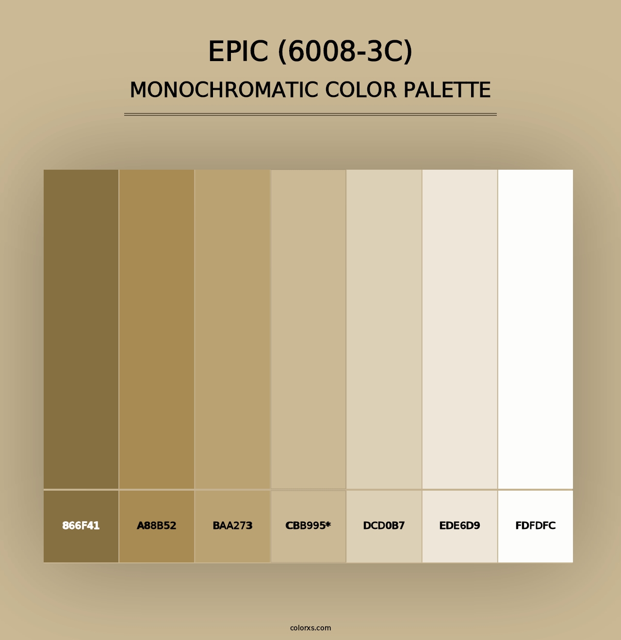 Epic (6008-3C) - Monochromatic Color Palette