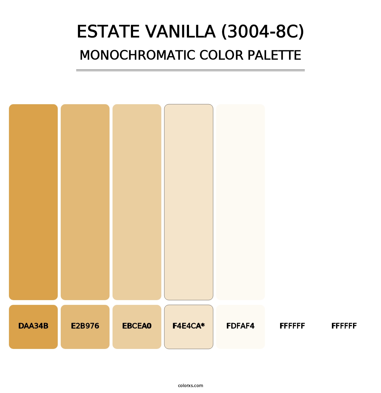 Estate Vanilla (3004-8C) - Monochromatic Color Palette