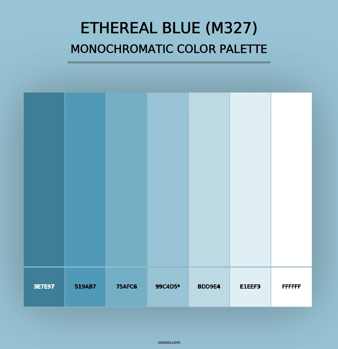 Ethereal Blue (M327) - Monochromatic Color Palette