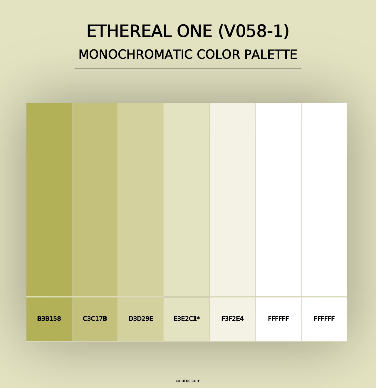 Ethereal One (V058-1) - Monochromatic Color Palette