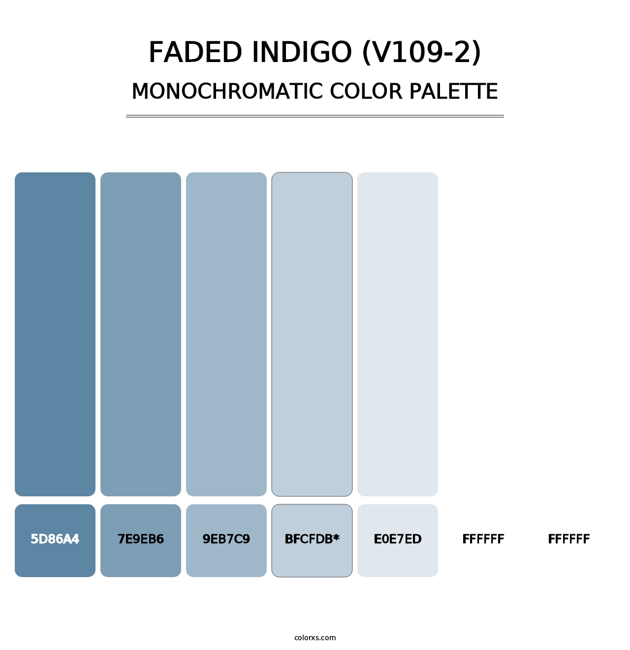 Faded Indigo (V109-2) - Monochromatic Color Palette