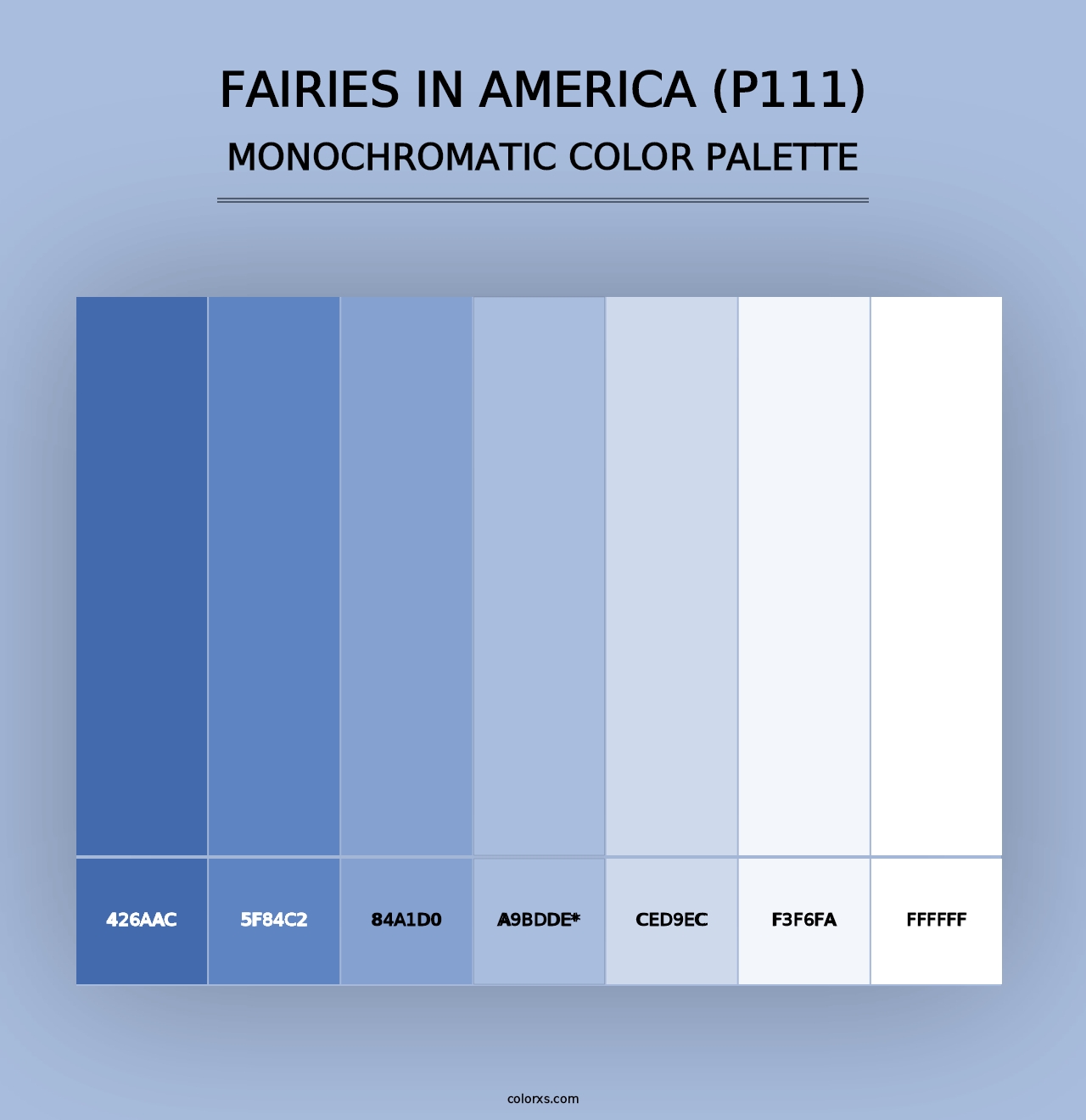 Fairies in America (P111) - Monochromatic Color Palette