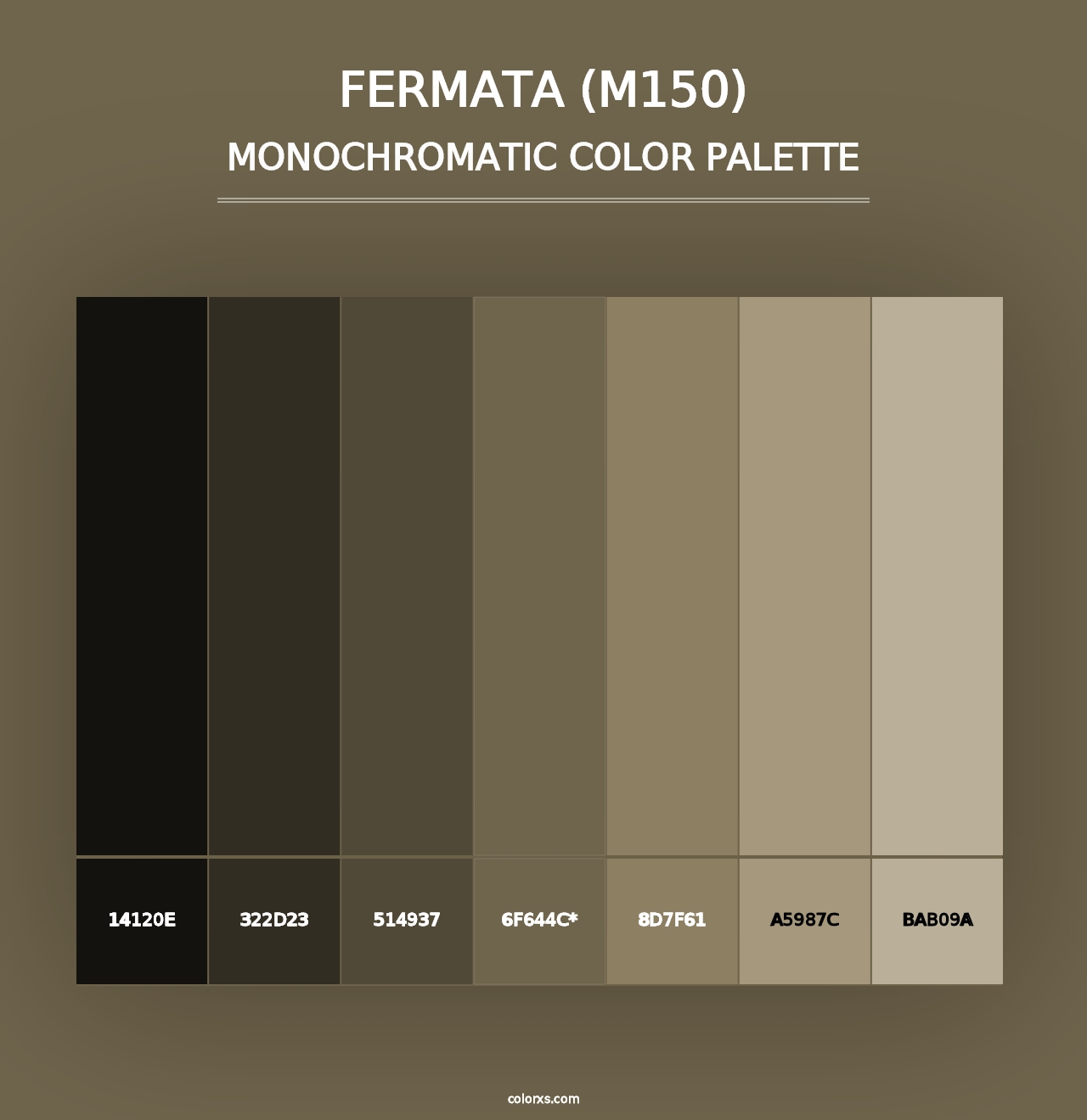 Fermata (M150) - Monochromatic Color Palette