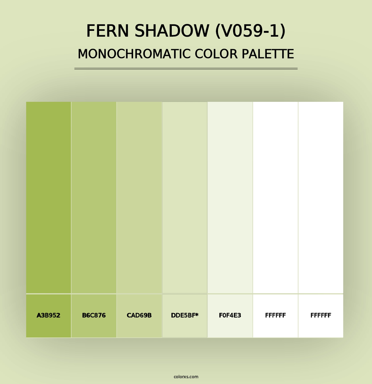 Fern Shadow (V059-1) - Monochromatic Color Palette