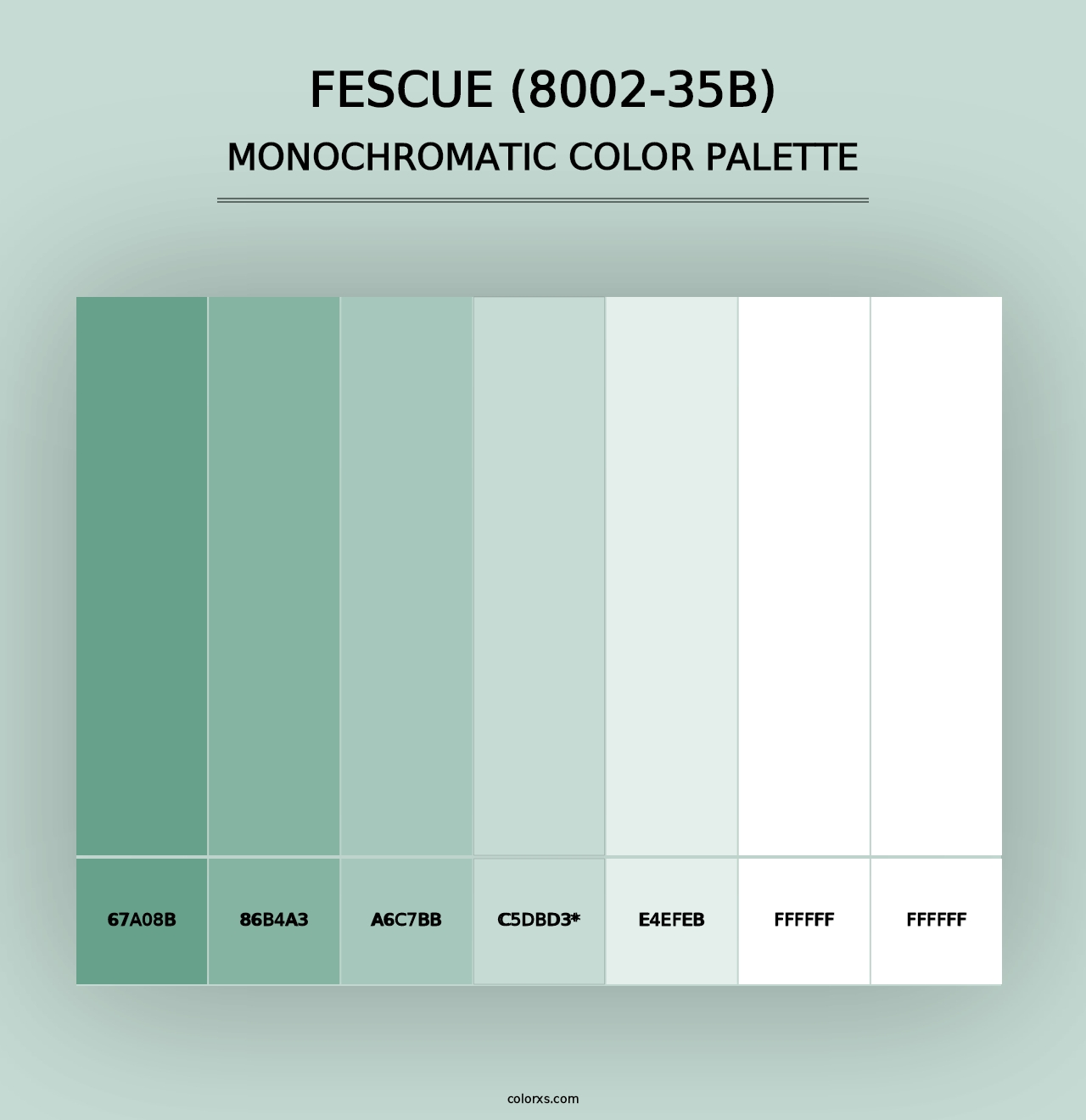 Fescue (8002-35B) - Monochromatic Color Palette