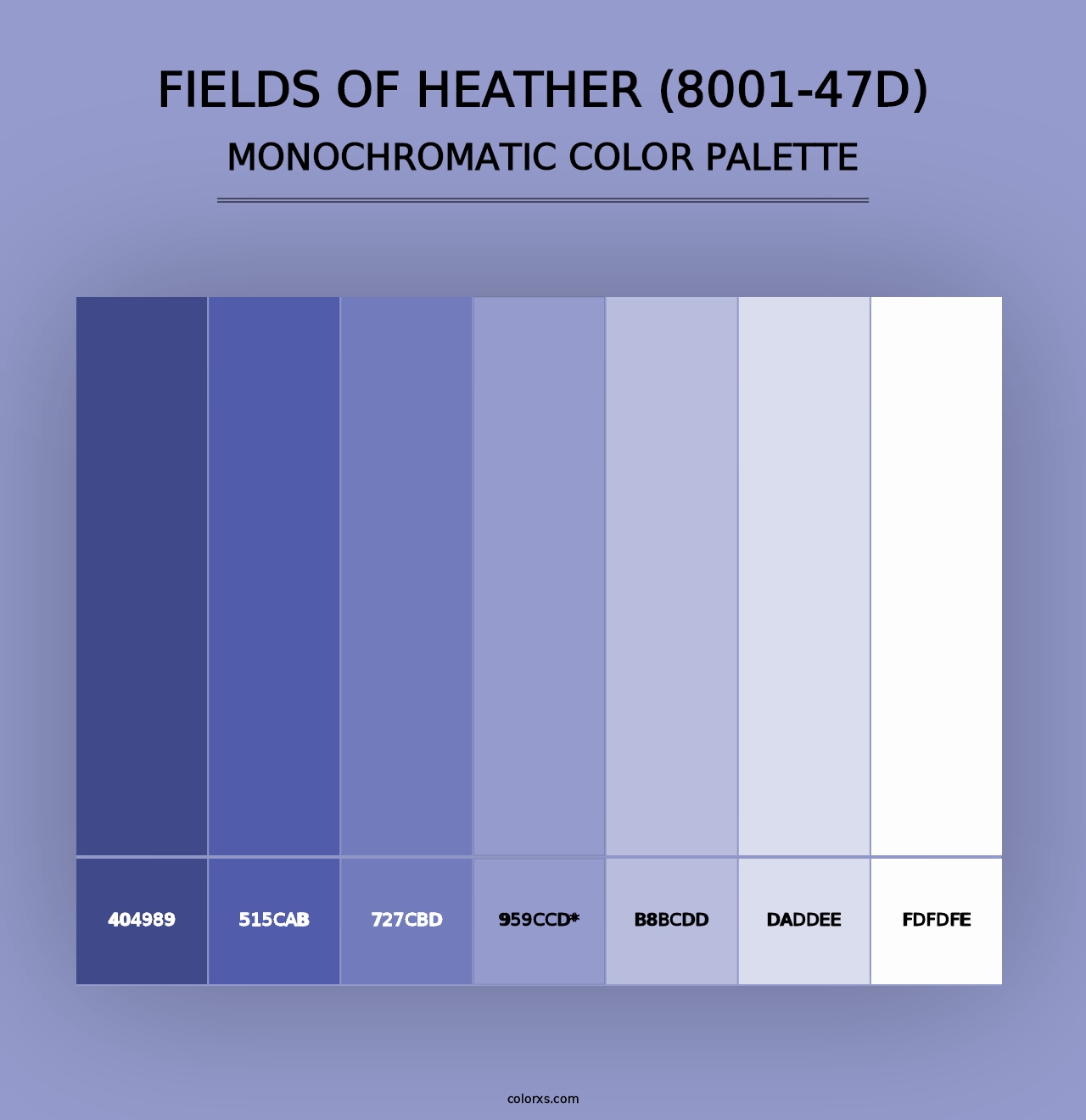 Fields of Heather (8001-47D) - Monochromatic Color Palette