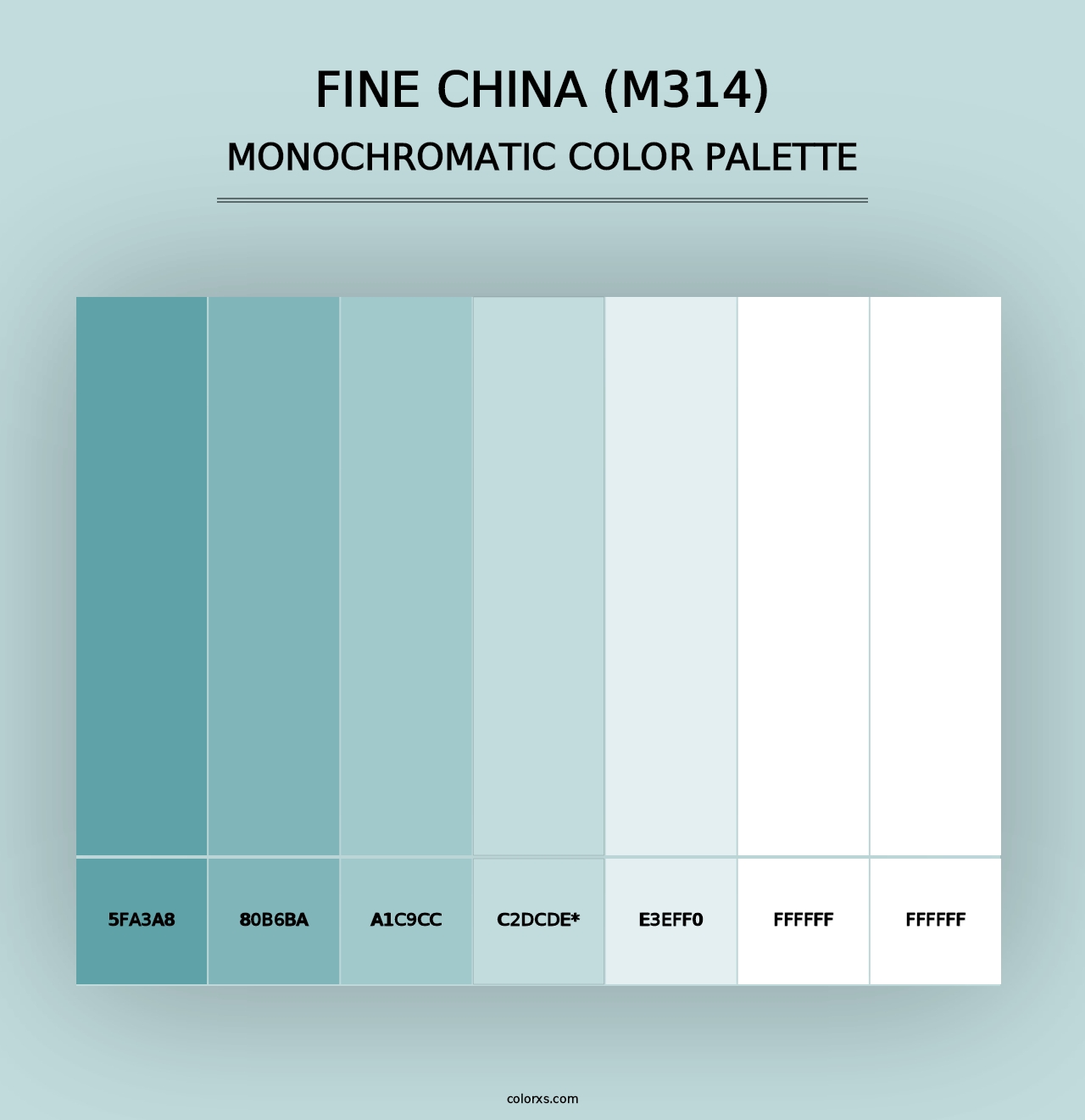 Fine China (M314) - Monochromatic Color Palette