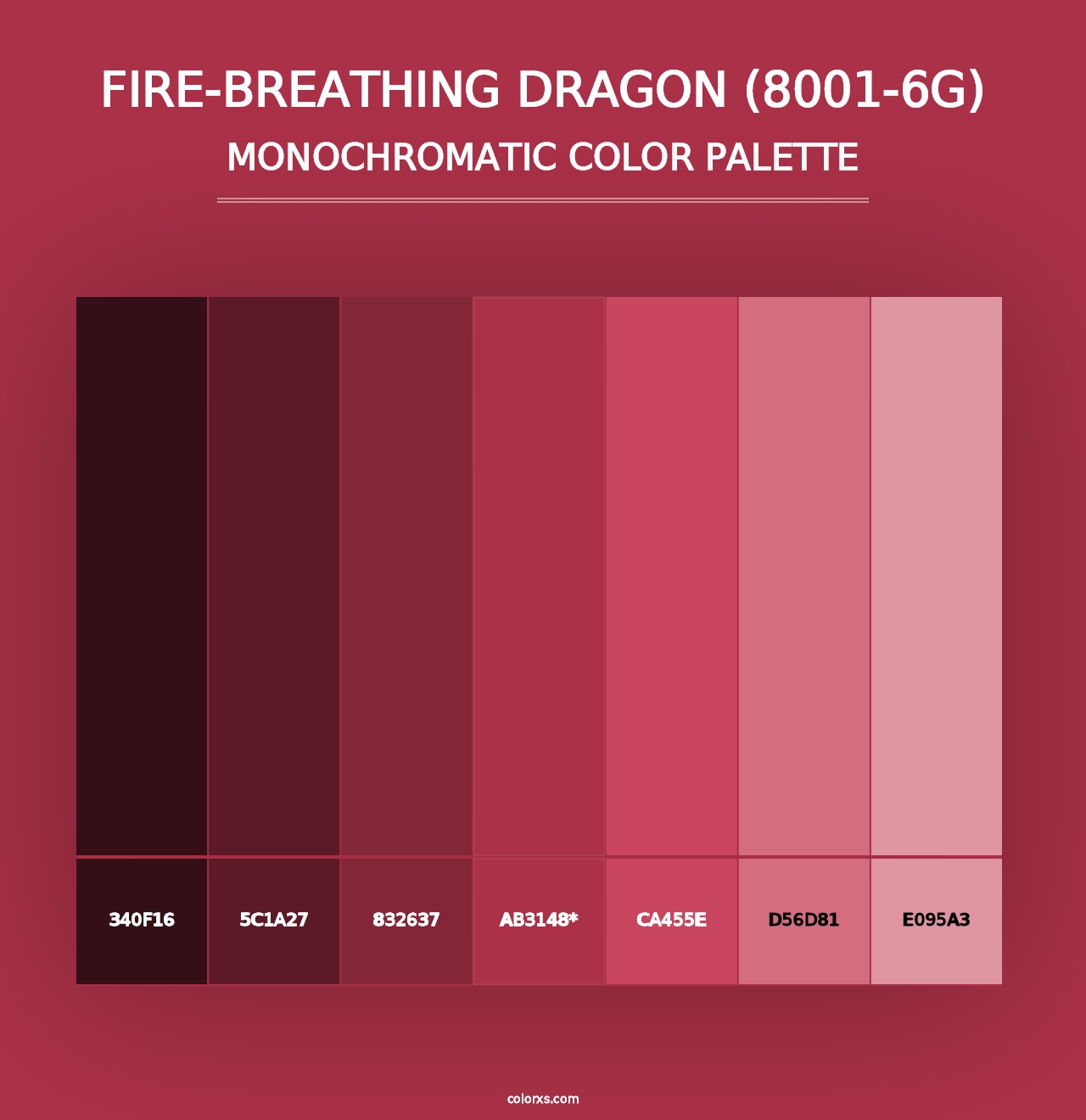 Fire-Breathing Dragon (8001-6G) - Monochromatic Color Palette