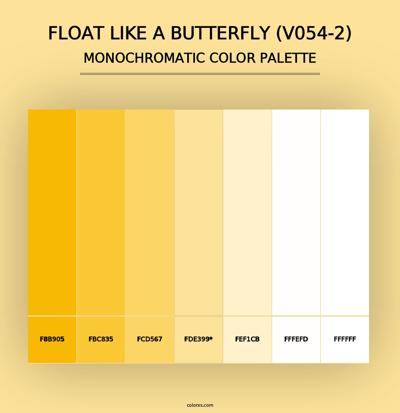 Float Like a Butterfly (V054-2) - Monochromatic Color Palette