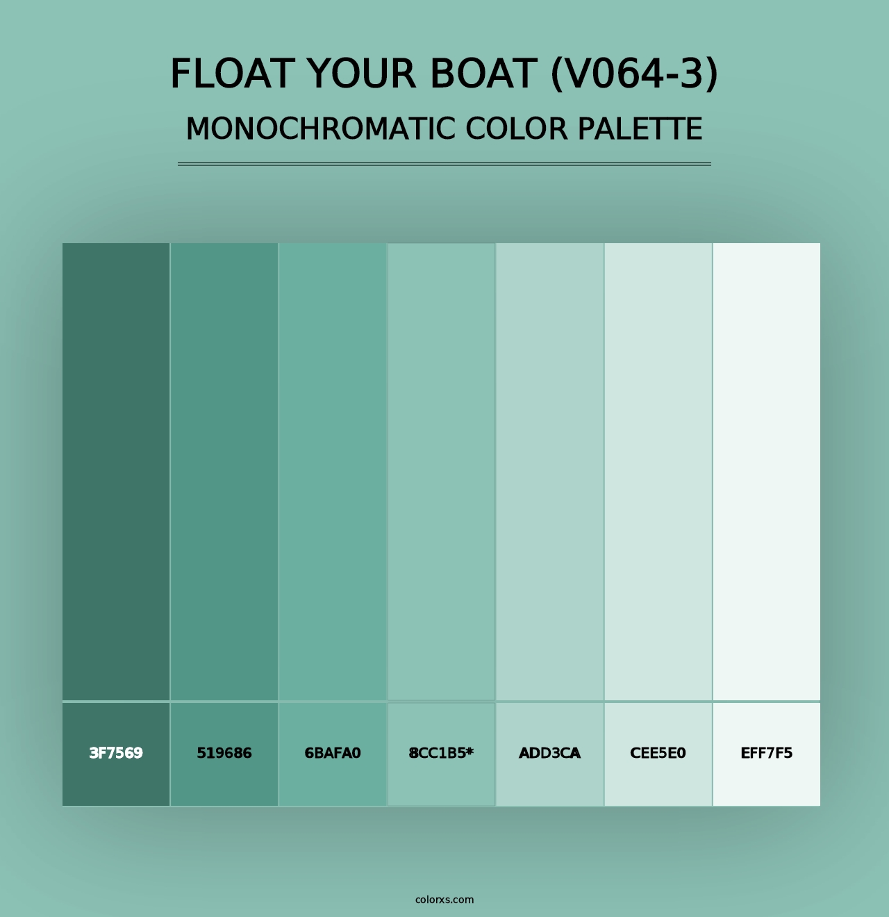 Float Your Boat (V064-3) - Monochromatic Color Palette