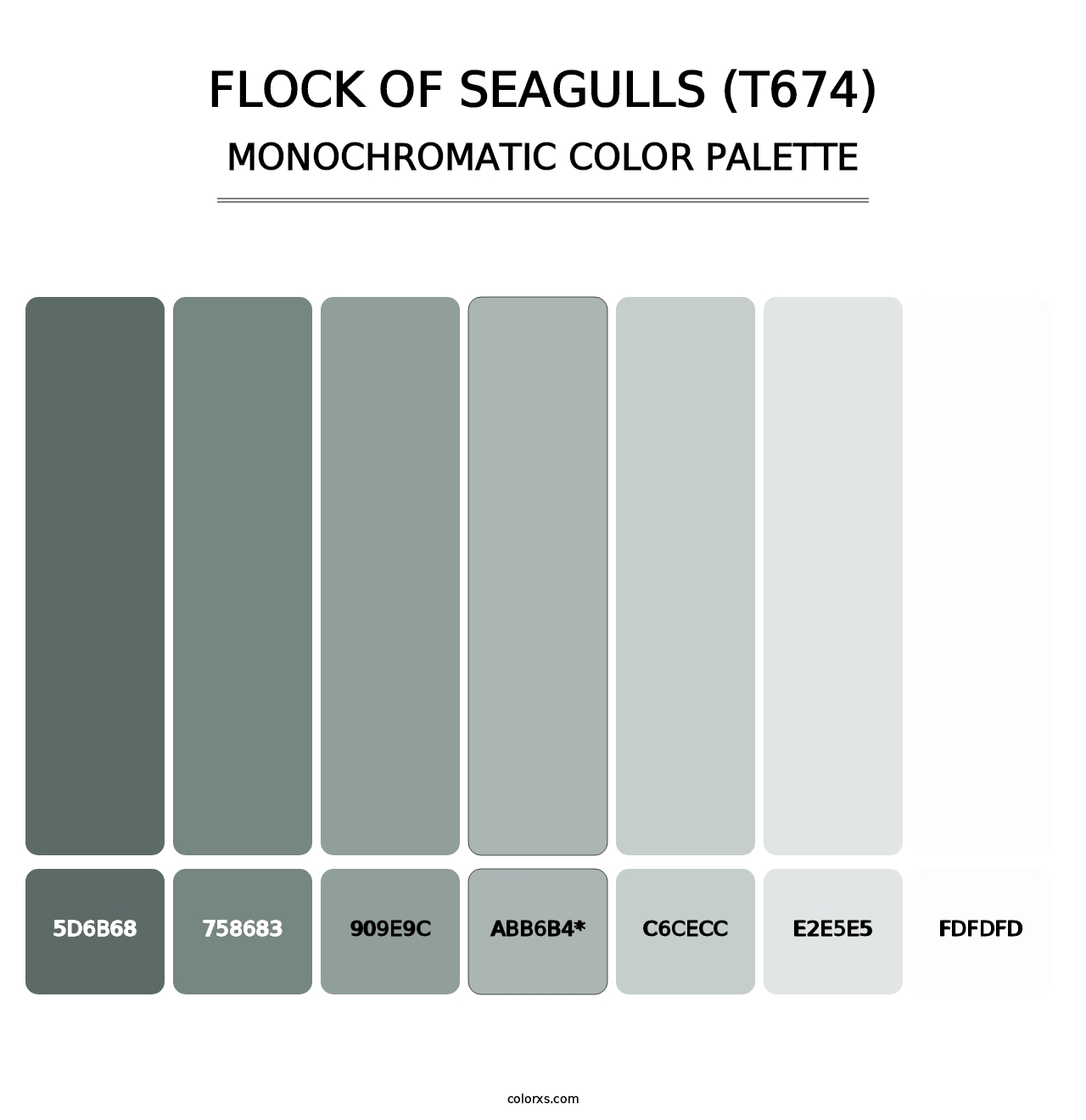 Flock of Seagulls (T674) - Monochromatic Color Palette