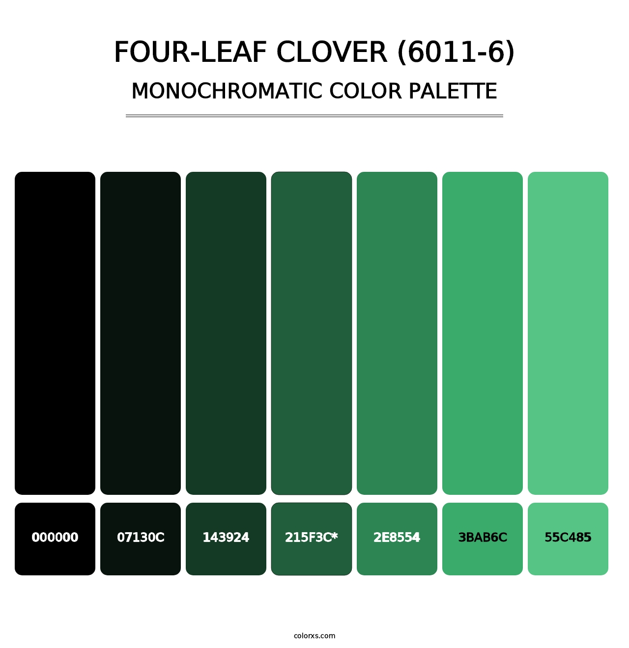 Four-Leaf Clover (6011-6) - Monochromatic Color Palette