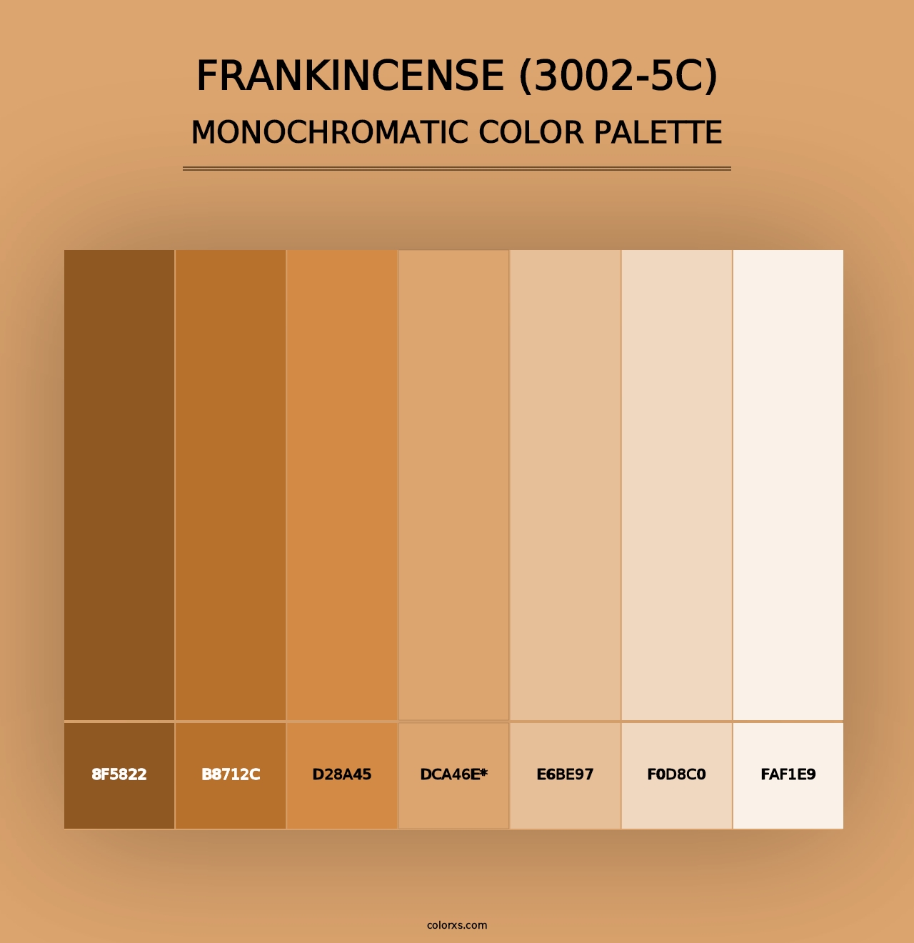 Frankincense (3002-5C) - Monochromatic Color Palette