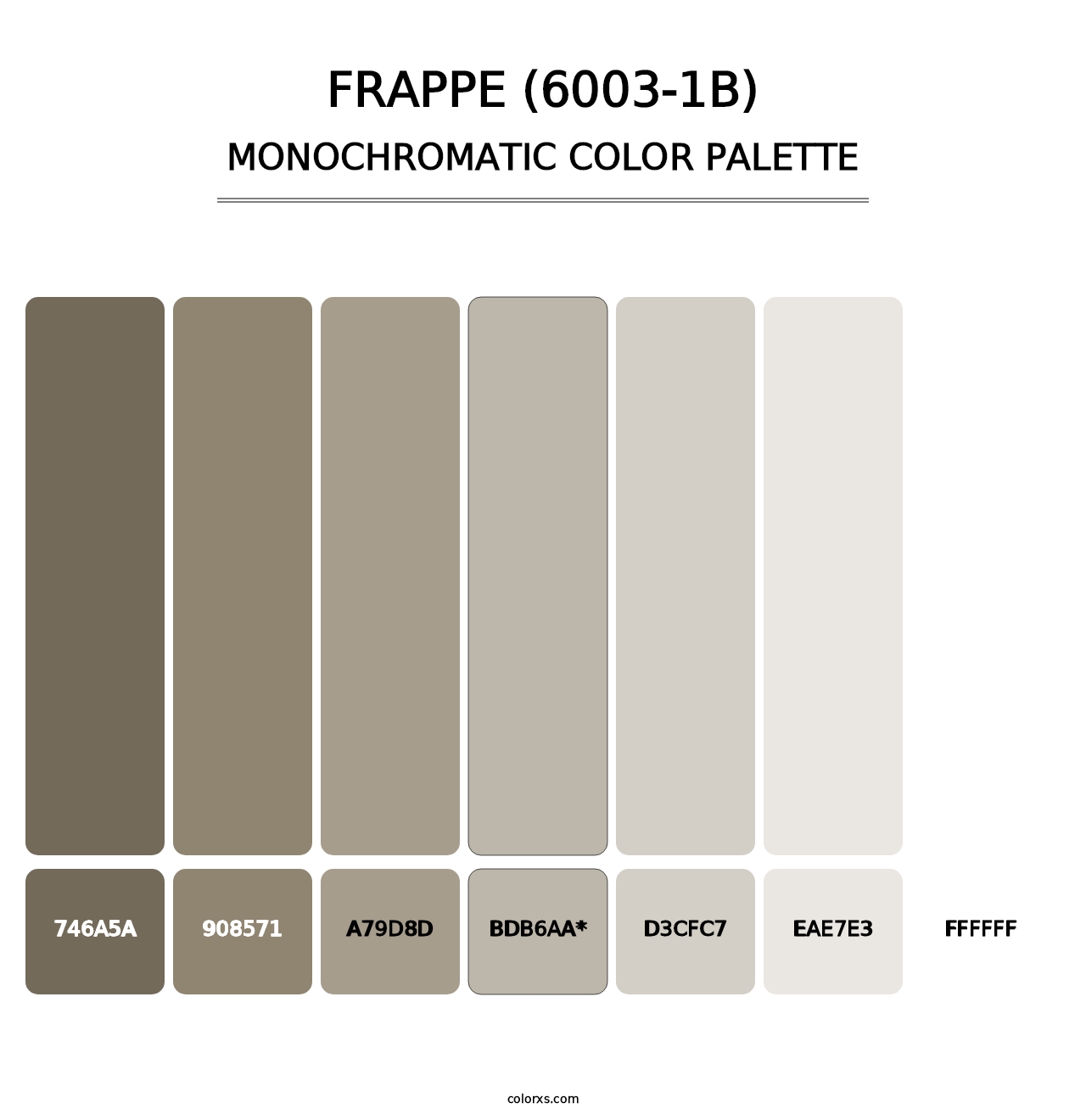 Frappe (6003-1B) - Monochromatic Color Palette